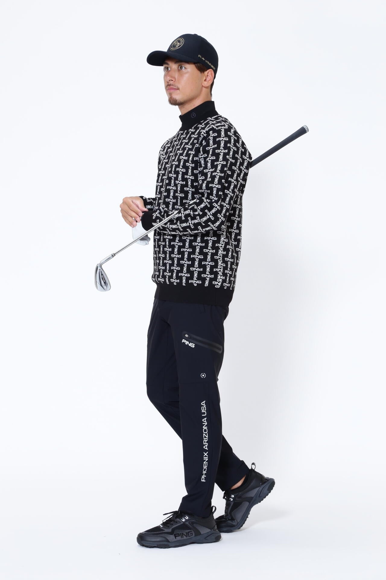 【PING APPAREL】エコブルー ハイテンションテーパードパンツ ＜GOLD＞ (MENS)