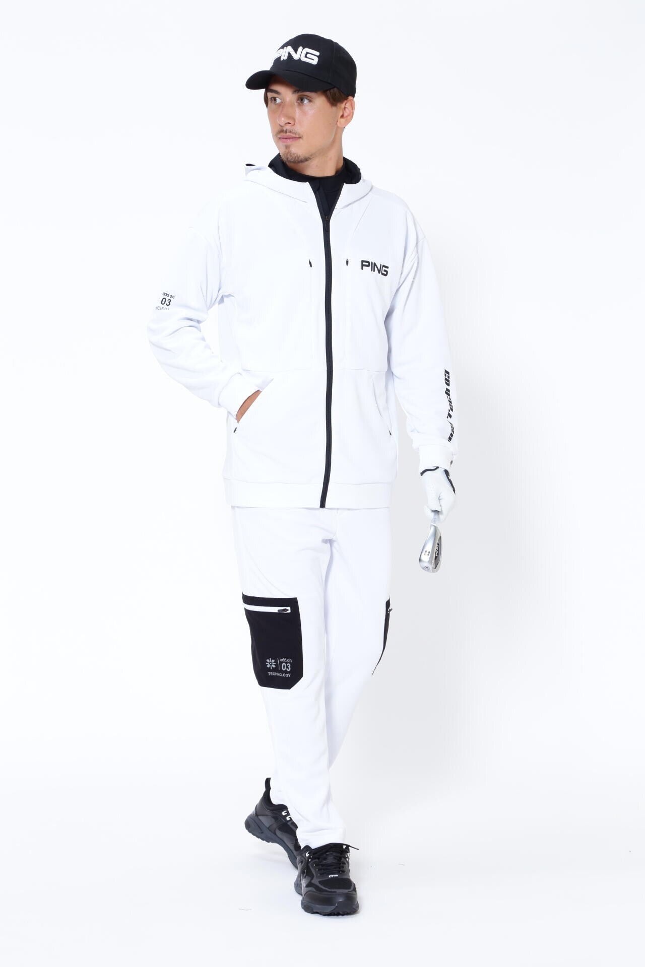 PING APPAREL】アドエルム コンパクトニット フルジップフーディー