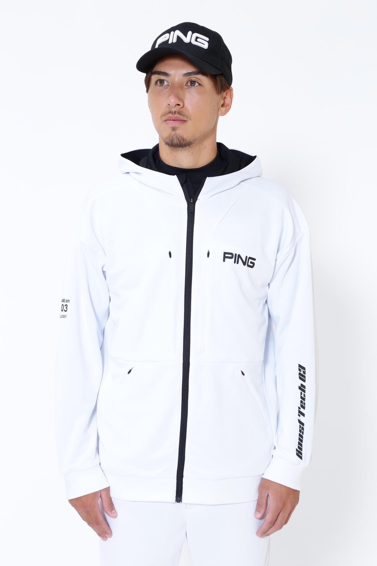 PING APPAREL】アドエルム コンパクトニット フルジップフーディー