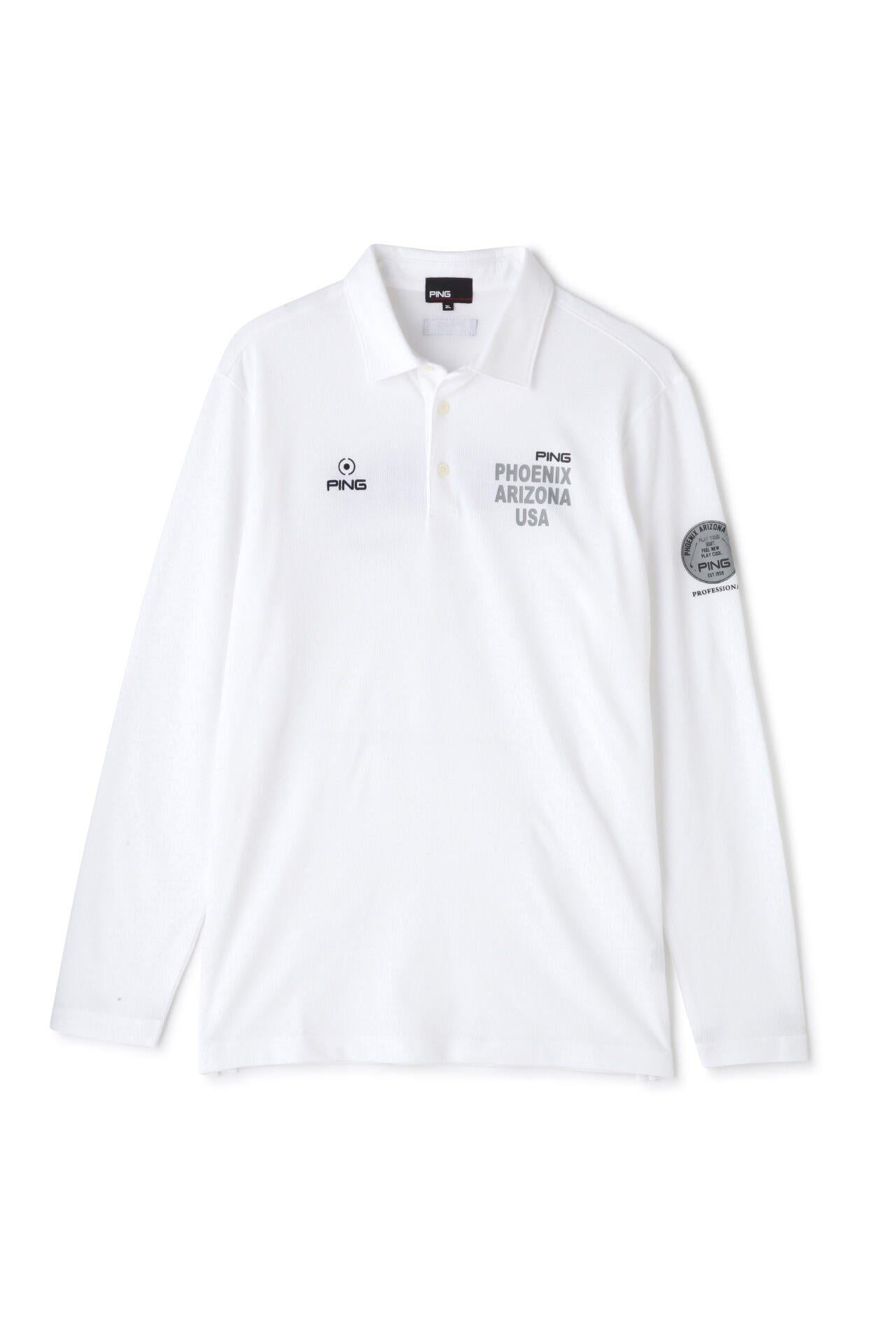 MALBON X WDS POLO / White 長袖ポロシャツ 新品未使用 ポロシャツ 長袖 メッシュ DRY ドライ 601 VILEA 吸汗速乾 通気性 両胸