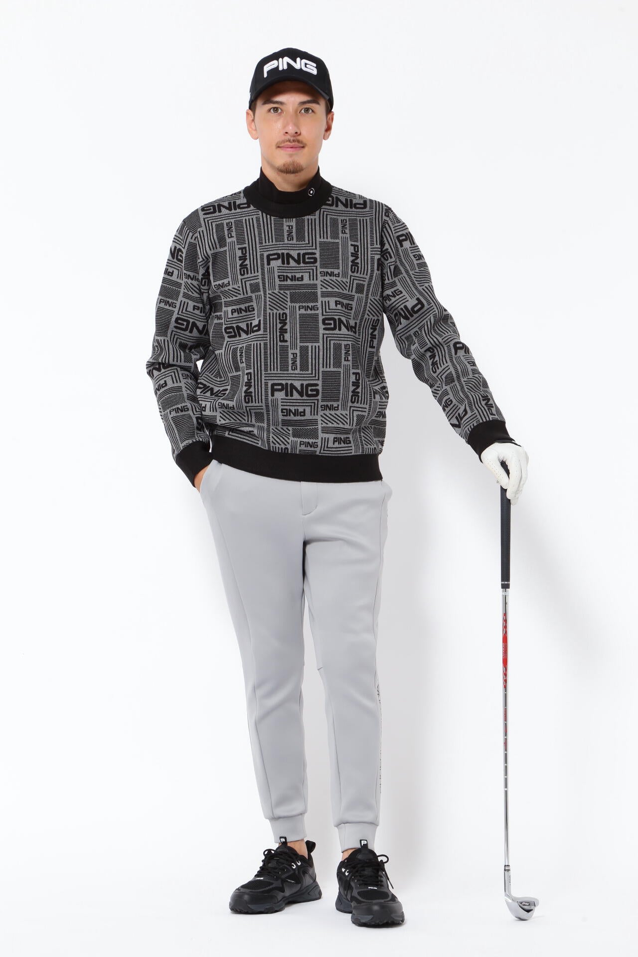 【PING APPAREL】エアーフレイク長袖ハイネックカットソー ＜PERFORMANCE＞ (MENS)