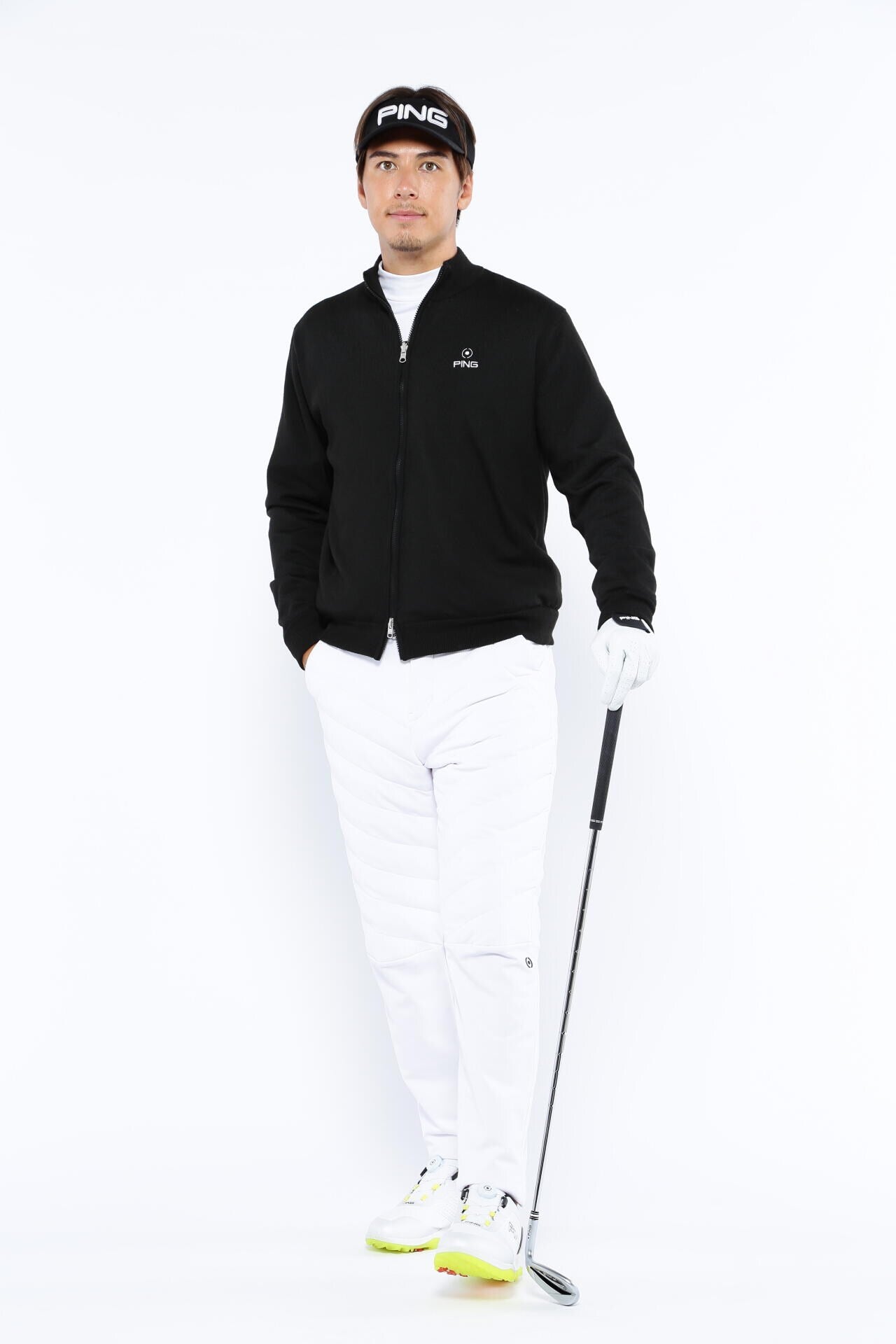 BRIEFING ブラック モノグラム　ハイネック Mサイズ ベーシックリブ ハイネックニット（12-74KI04-204）｜コムサイズム