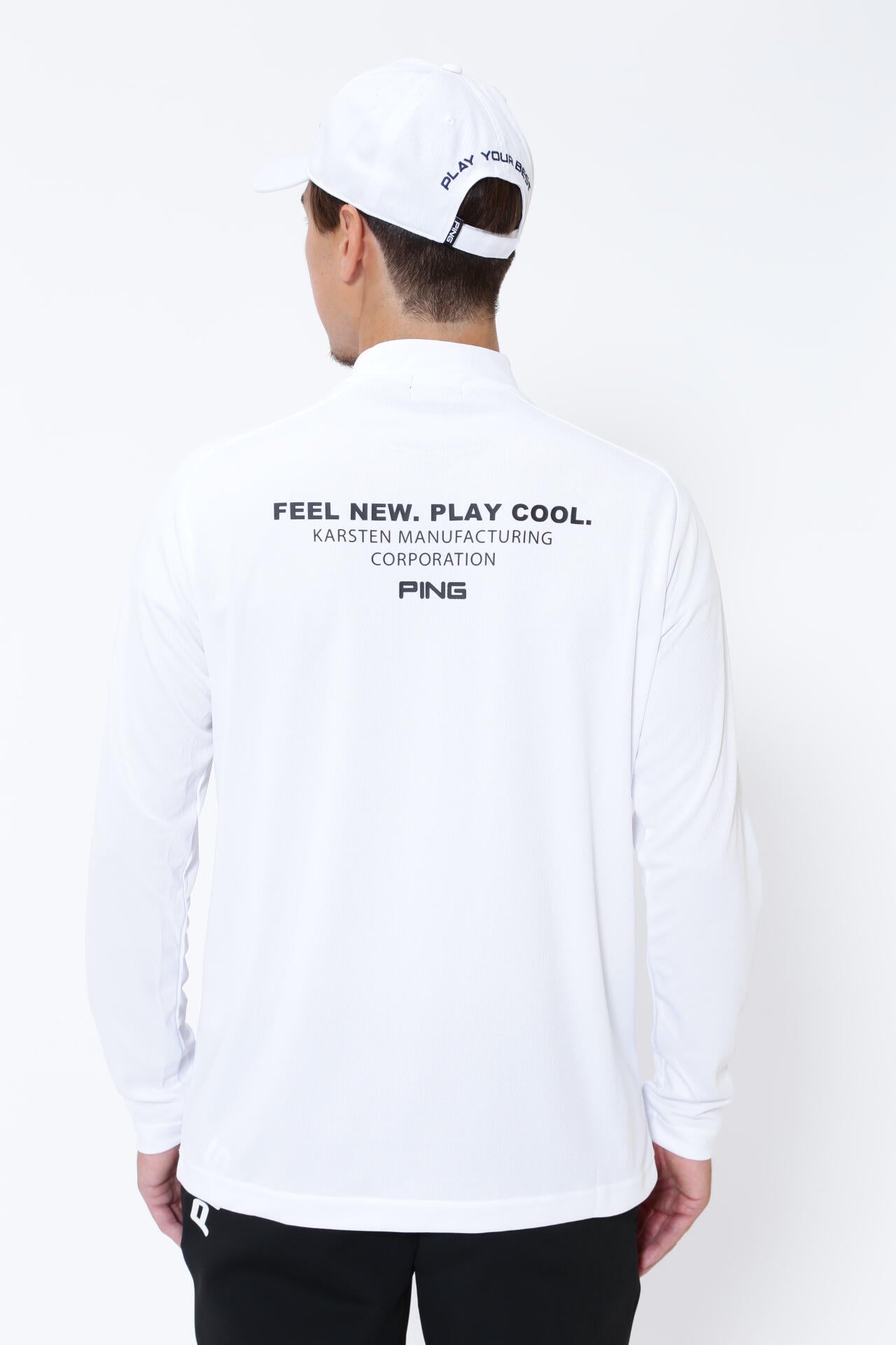PING APPAREL】クールコア ストレッチ起毛 長袖ハイネックカットソー