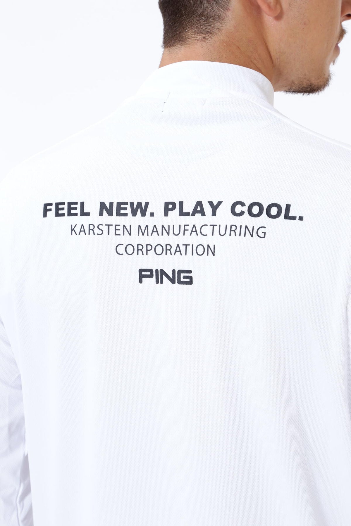 【PING APPAREL】クールコア ストレッチ起毛 長袖ハイネックカットソー  ＜PERFORMANCE＞ (MENS)