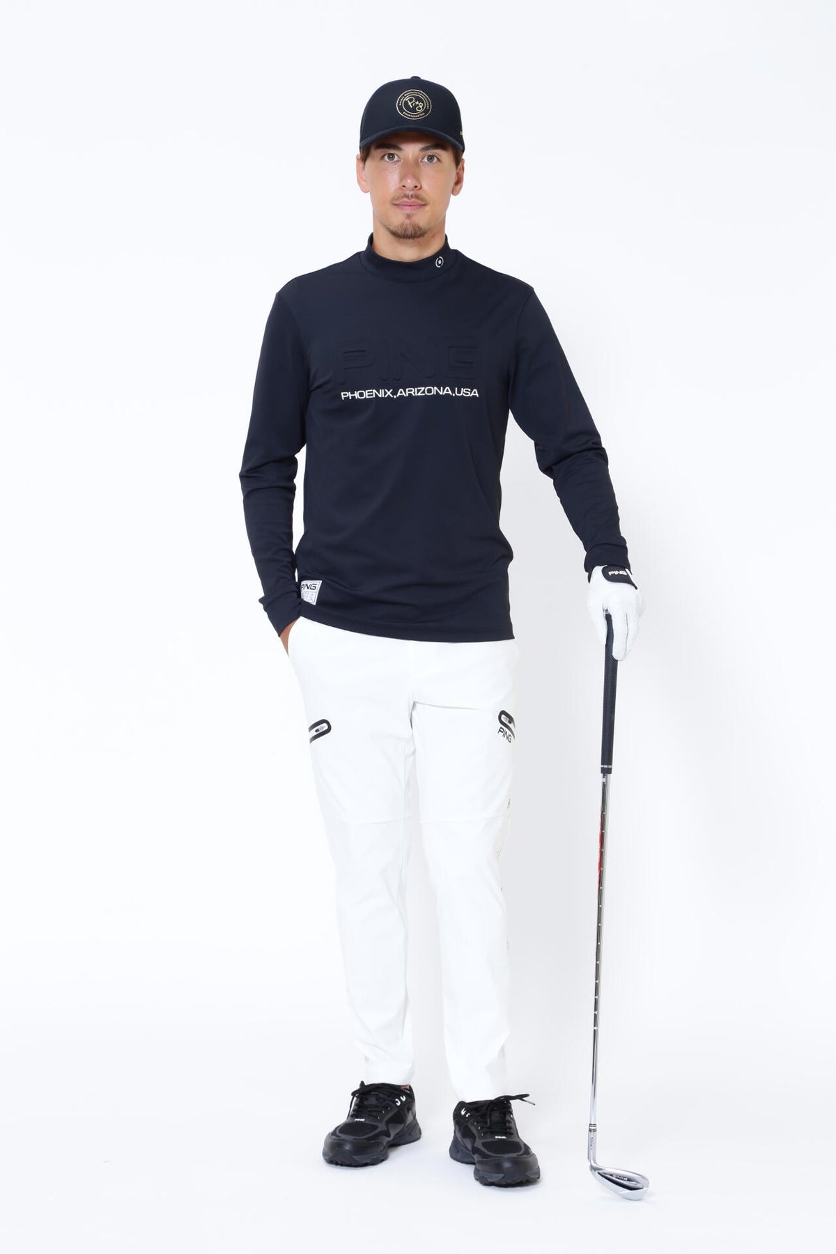【PING APPAREL】ベアスムース長袖ハイネックカットソー ＜GOLD＞ (MENS)