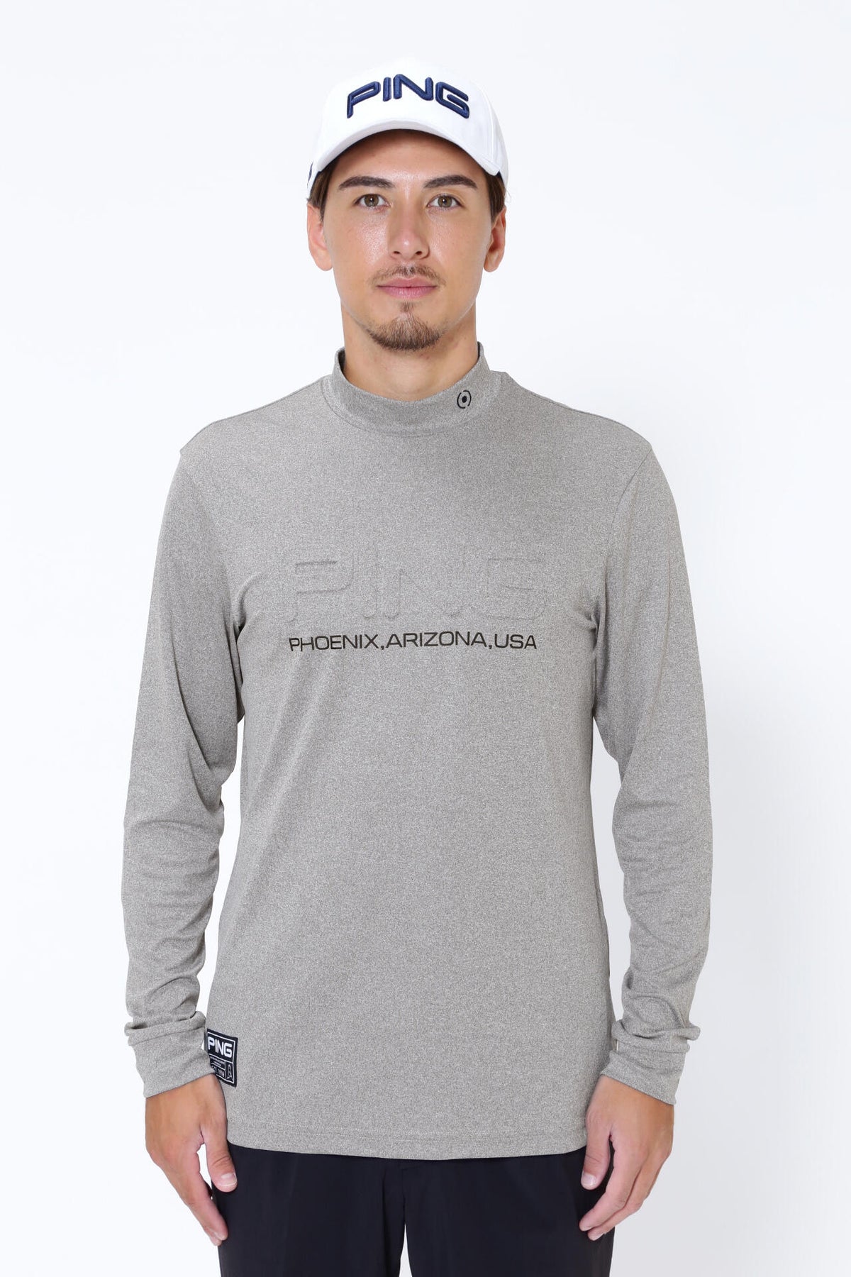 【PING APPAREL】ベアスムース長袖ハイネックカットソー ＜GOLD＞ (MENS)