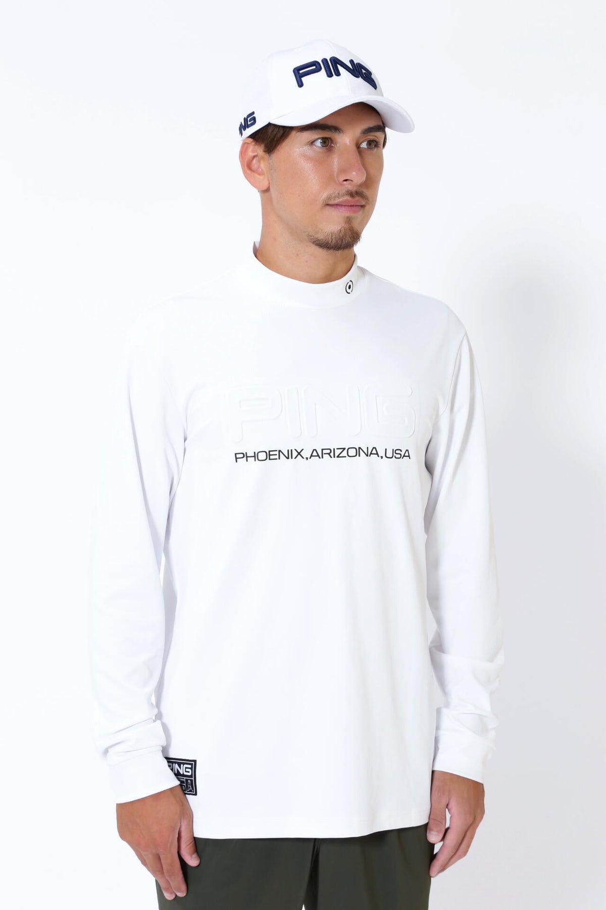 【PING APPAREL】ベアスムース長袖ハイネックカットソー ＜GOLD＞ (MENS)