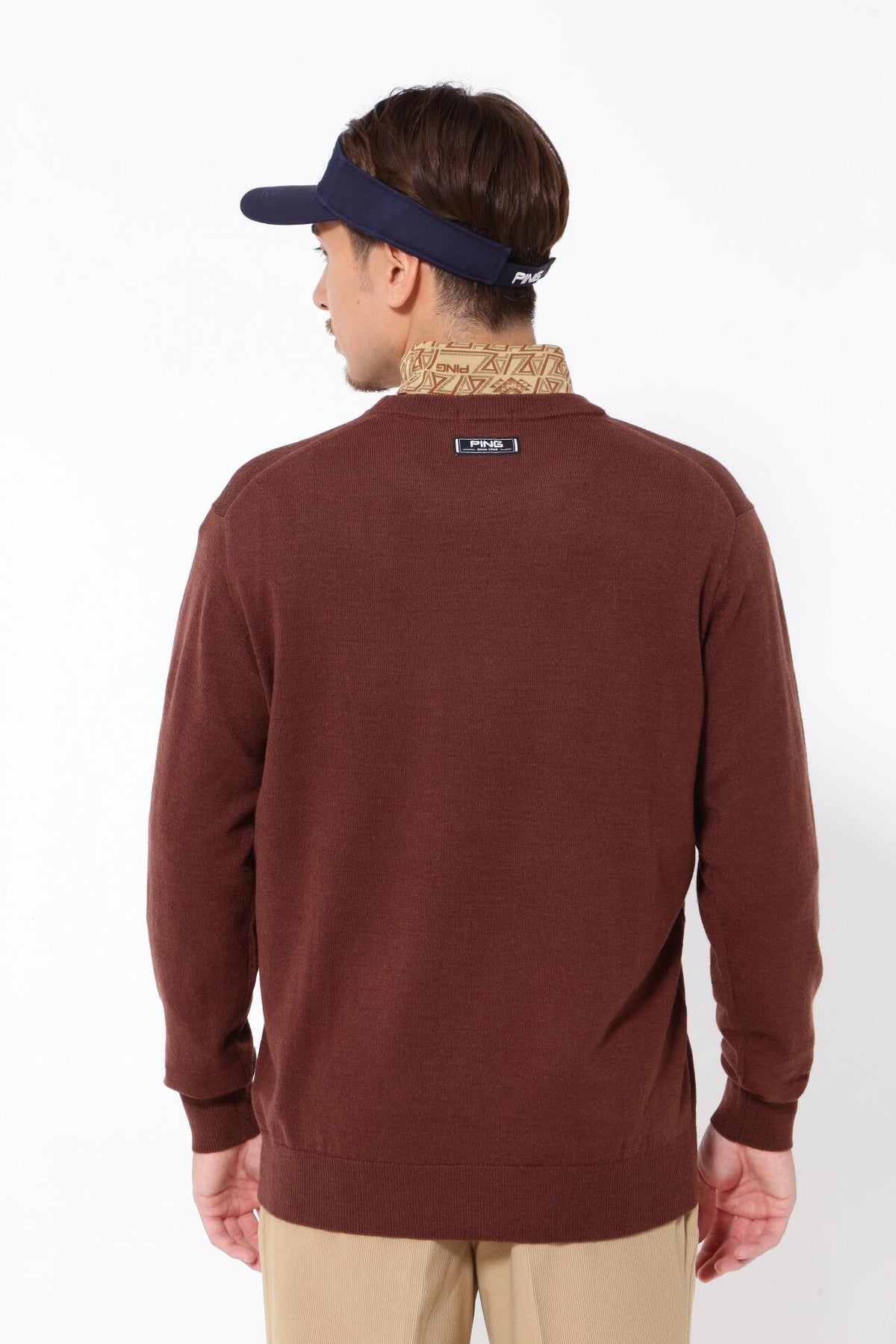 【PING APPAREL】10色展開 プレーンニッティング クルーネックニット ＜NATIVE＞ (MENS)