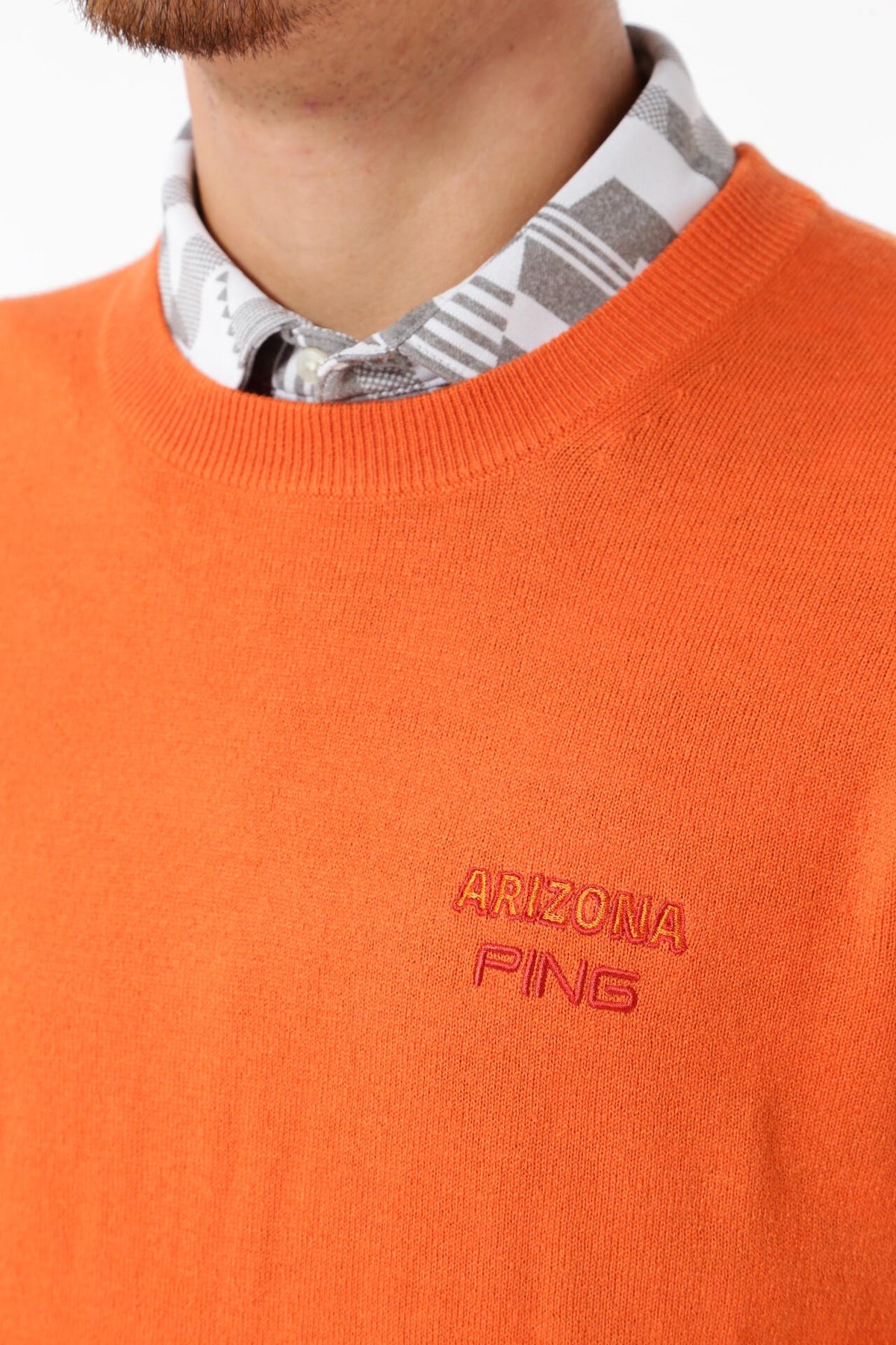 【PING APPAREL】10色展開 プレーンニッティング クルーネックニット ＜NATIVE＞ (MENS)