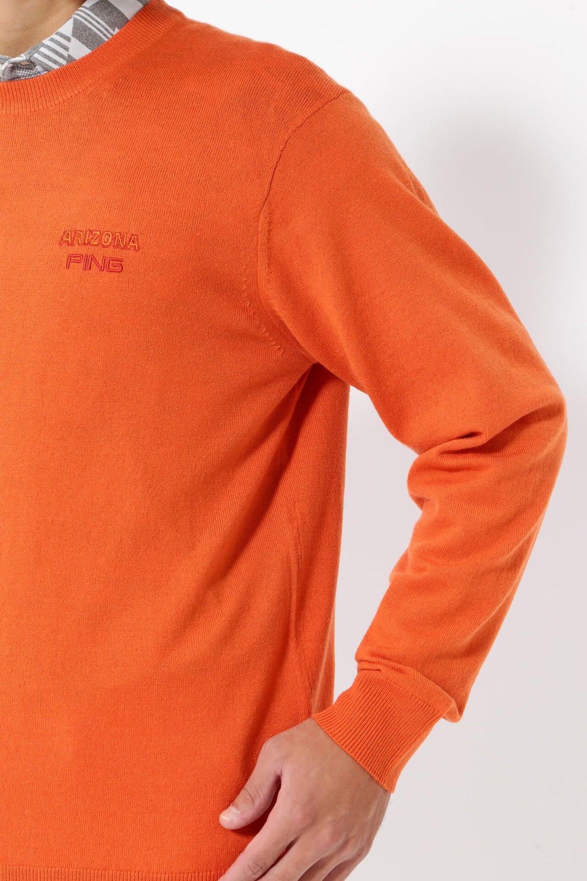 【PING APPAREL】10色展開 プレーンニッティング クルーネックニット ＜NATIVE＞ (MENS)