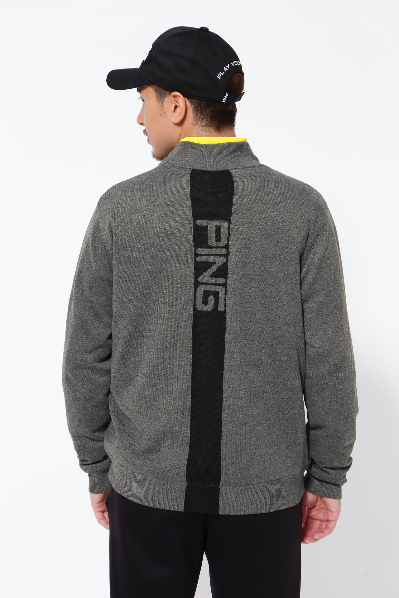 【新品／タグつき】PING　フルジップニットブルゾン　グレー　Ｌ PING APPAREL】フルジップニット リバーシブルブルゾン ＜PERFORMANCE