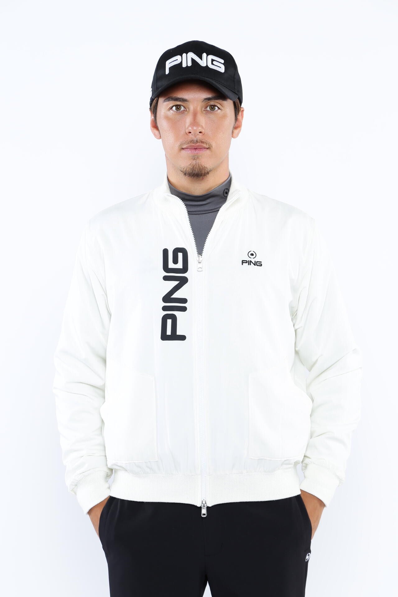 20900円★ピン PING リバーシブル フルジップ ニット★LL PING APPAREL】フルジップニット リバーシブルブルゾン