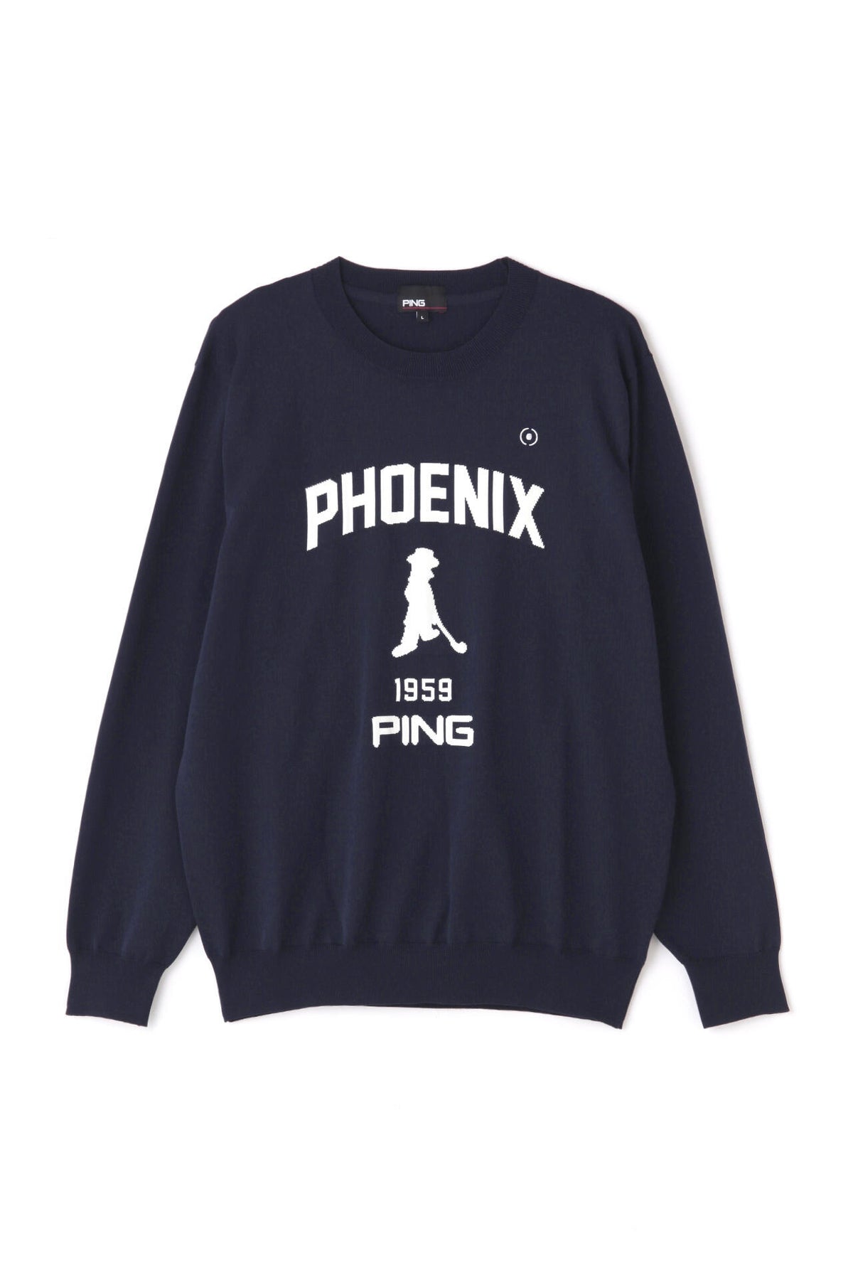 【PING APPAEREL】PHOENIX Mr.PINGジャガード軽量クルーネックニットプルオーバー ＜NATIVE＞ (MENS)