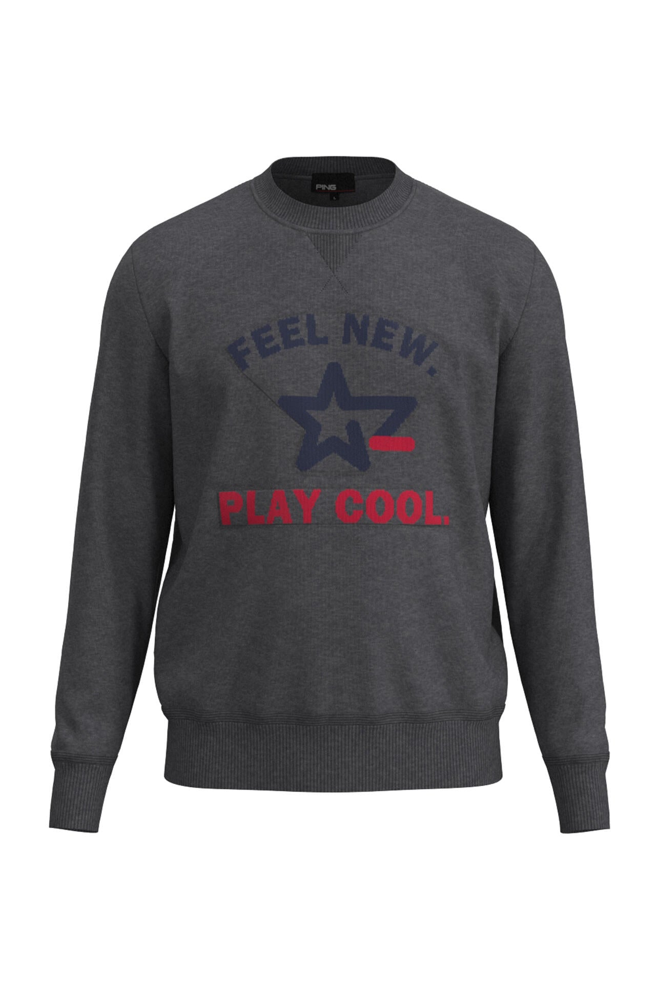 【PING APPAREL】カレッジロゴジャガード クルーネックニットプルオーバー ＜NATIVE＞ (MENS)