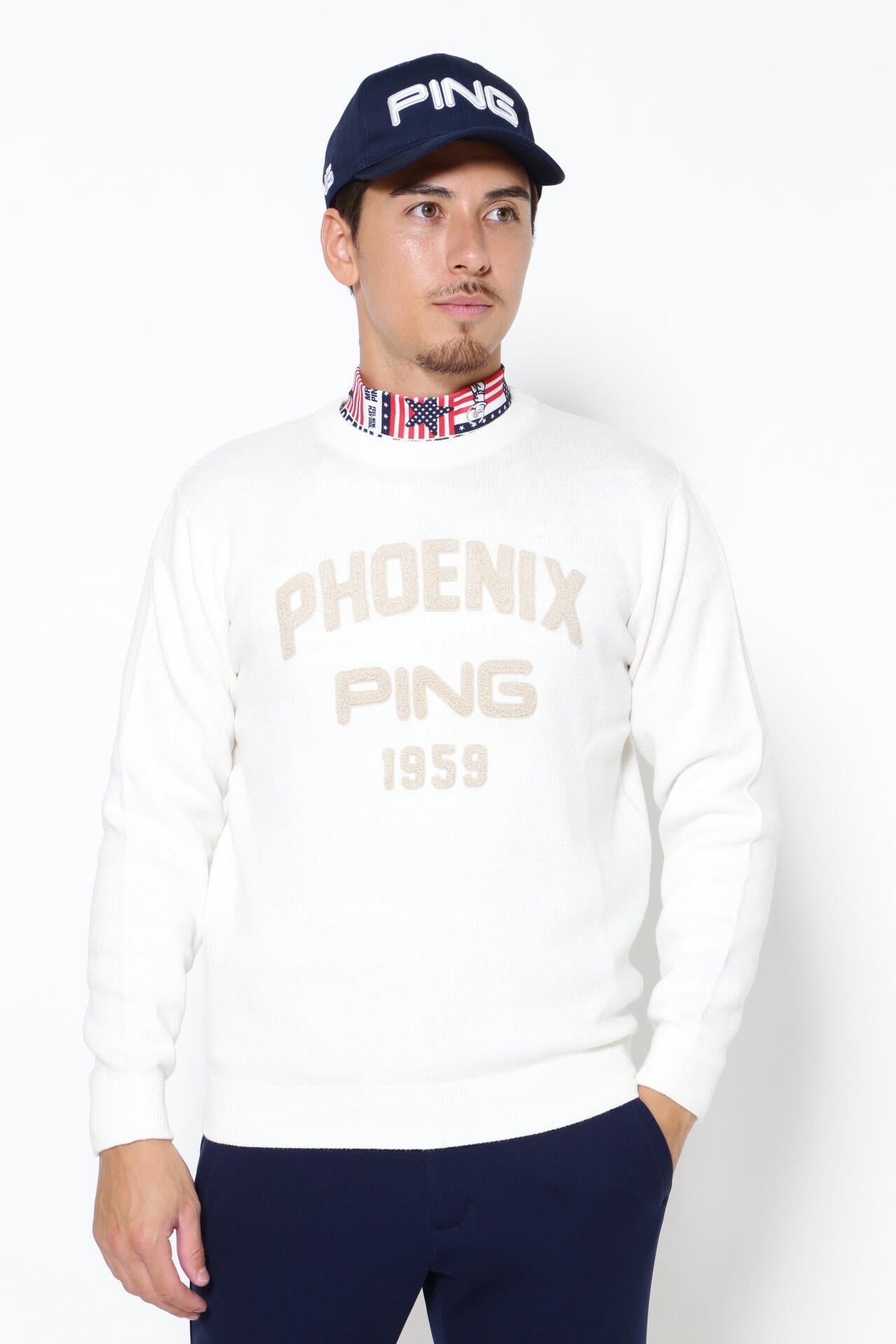 PING APPAREL】ダイナホットクルーネックニットプルオーバー ＜NATIVE