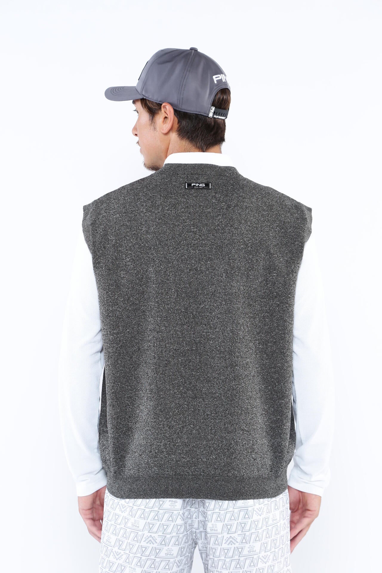 PING APPAREL】PHOENIX Mr.PINGジャガード軽量クルーネックニット