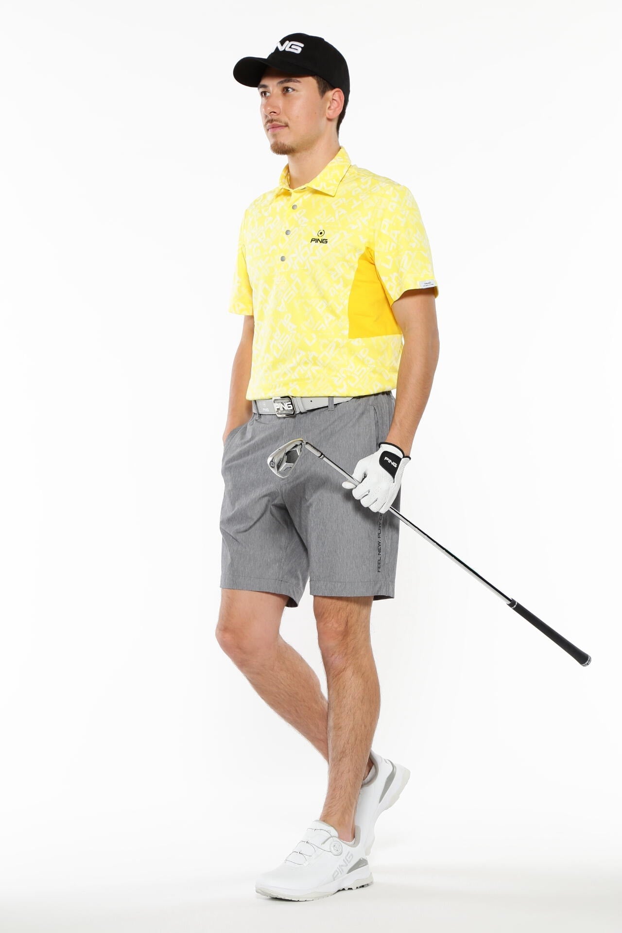【PING APPAREL】バイアスデジタルロゴジャカードポロシャツ ＜PERFORMANCE＞ (MENS)