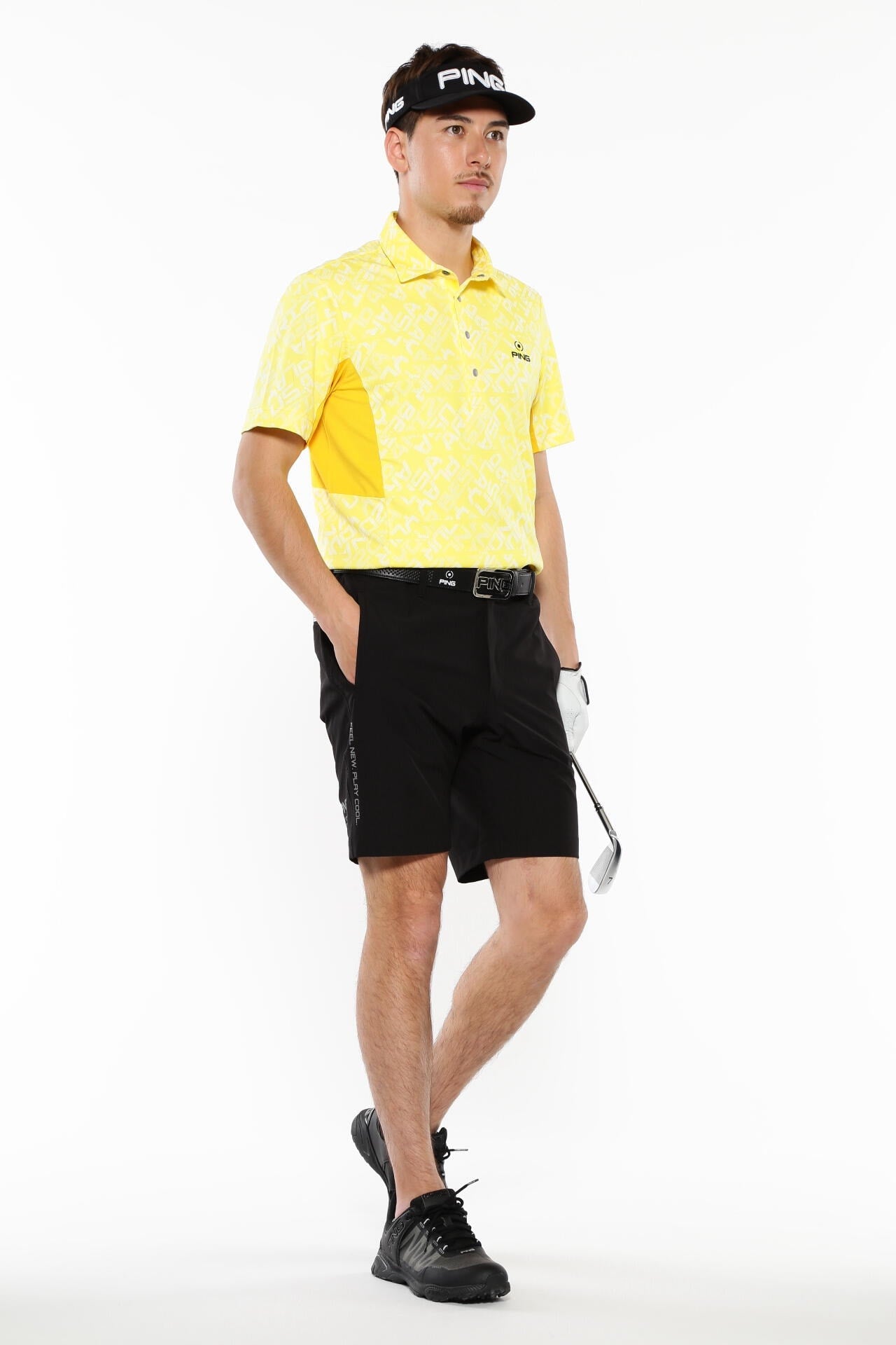 【PING APPAREL】バイアスデジタルロゴジャカードポロシャツ ＜PERFORMANCE＞ (MENS)