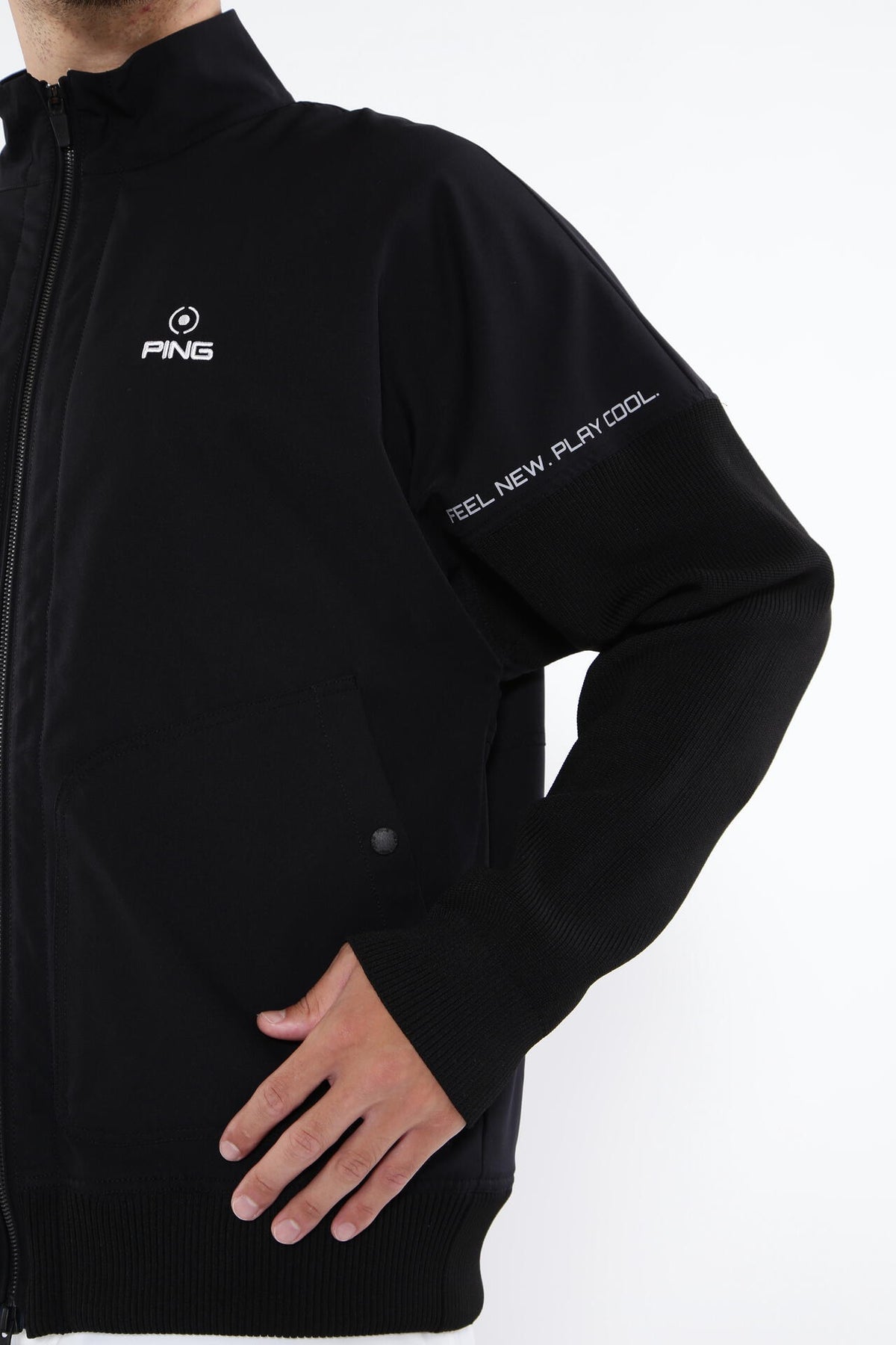 ［PING APPAREL］ストレッチ布帛/トリコット フルジップブルゾン ＜PERFORMANCE＞ (MENS)