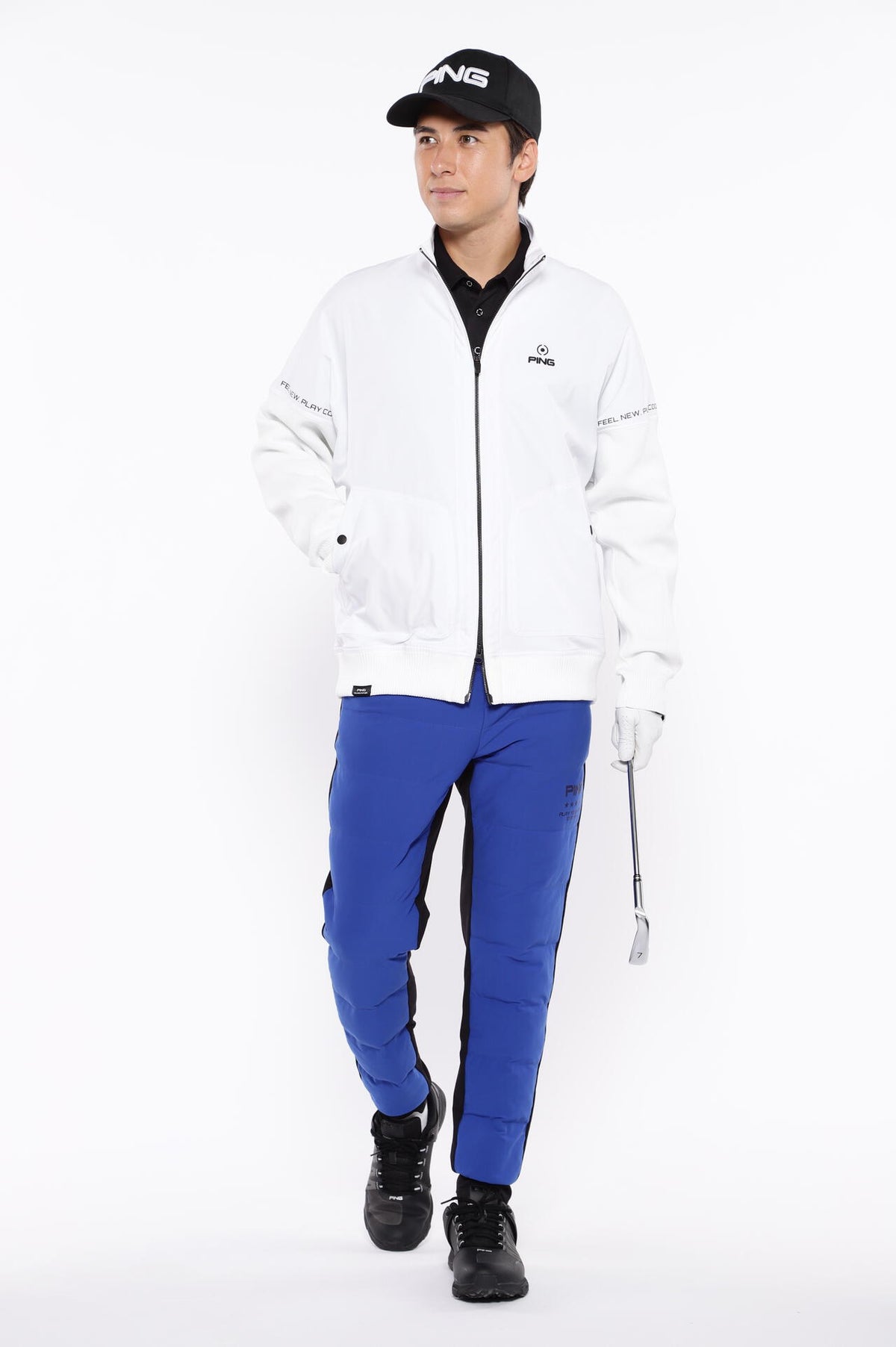 ［PING APPAREL］ストレッチ布帛/トリコット フルジップブルゾン ＜PERFORMANCE＞ (MENS)