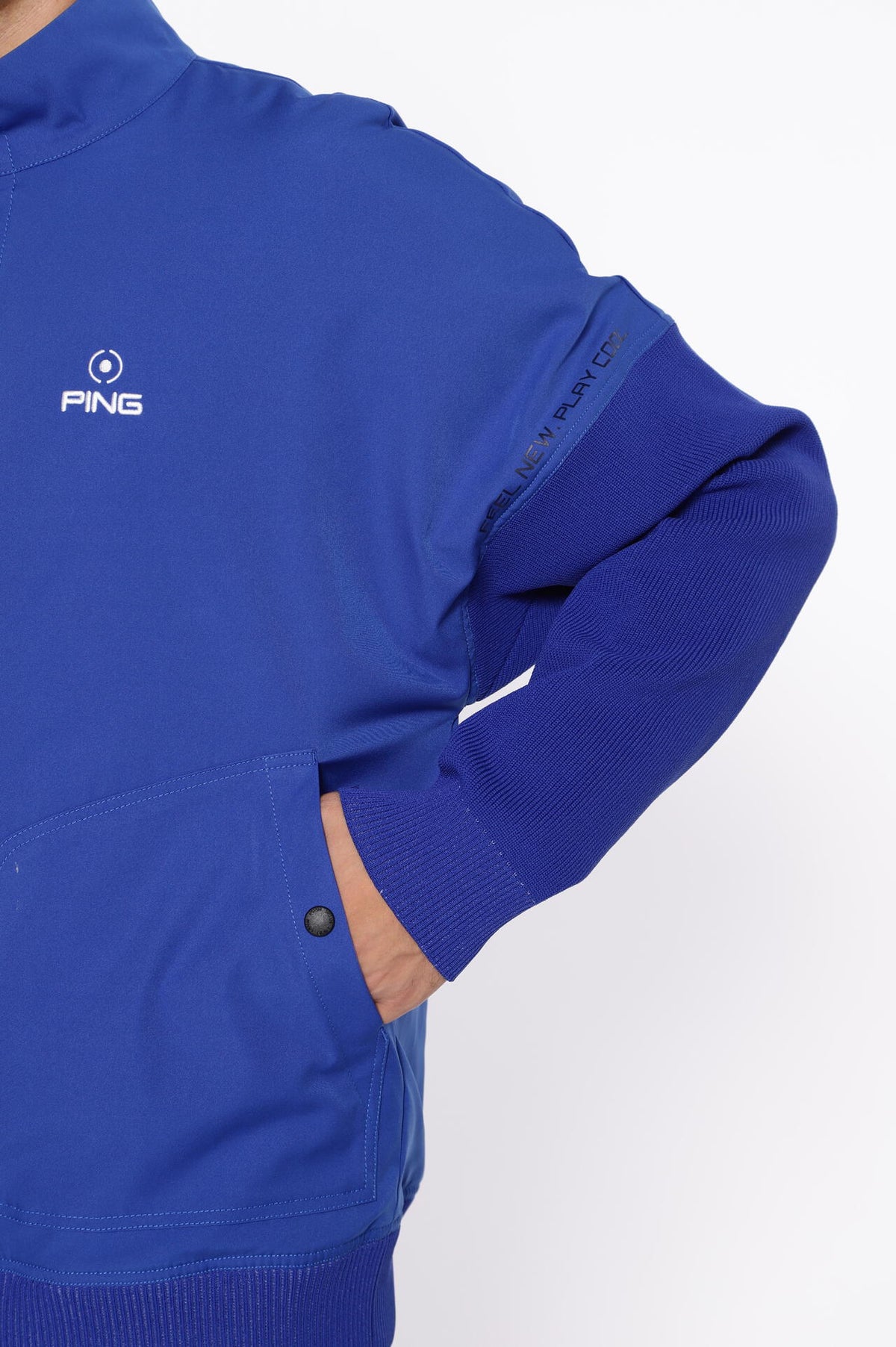 ［PING APPAREL］ストレッチ布帛/トリコット フルジップブルゾン ＜PERFORMANCE＞ (MENS)