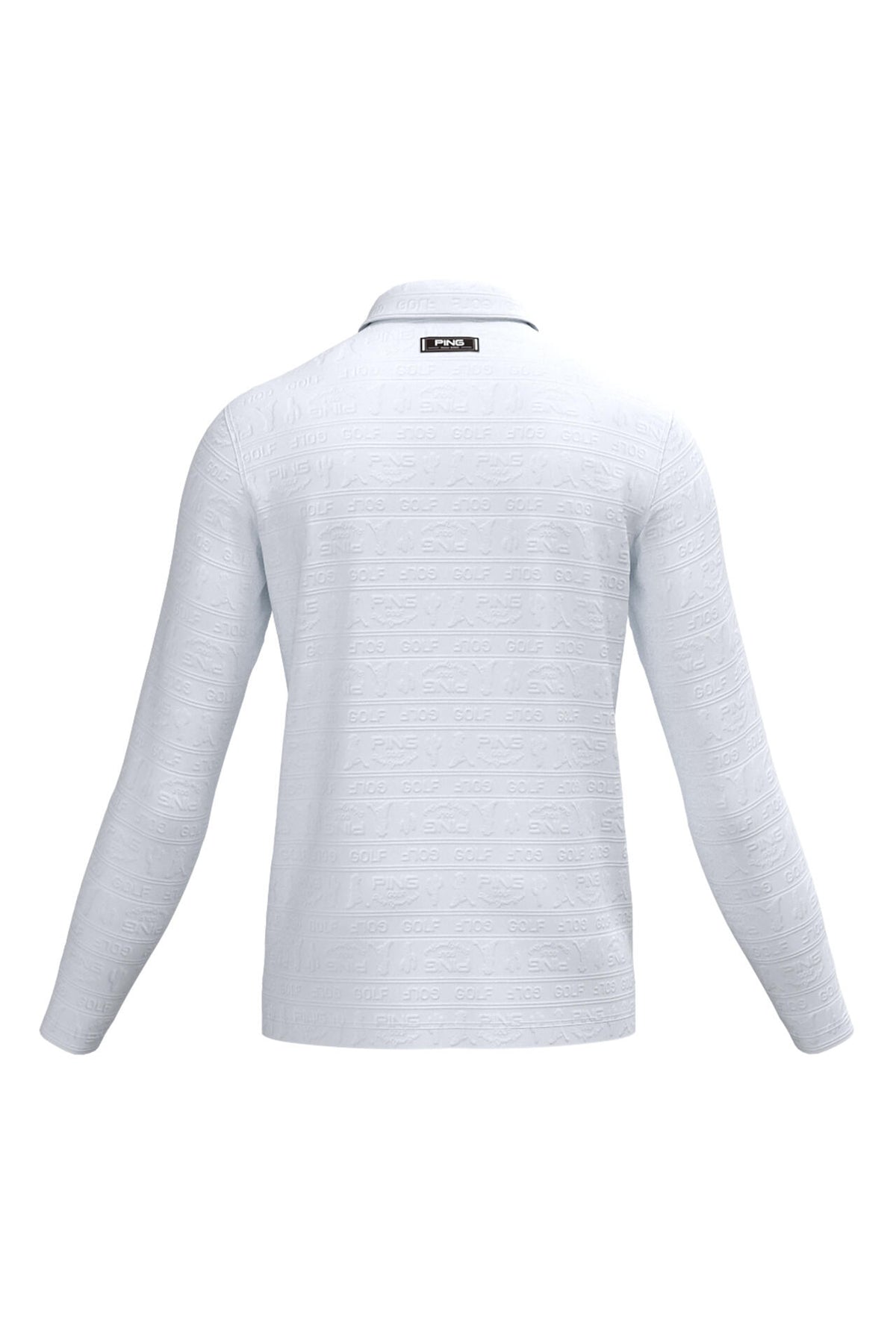 【PING APPAREL】Mr.PING凸凹ボーダージャガード長袖ポロシャツ ＜NATIVE＞ (MENS)