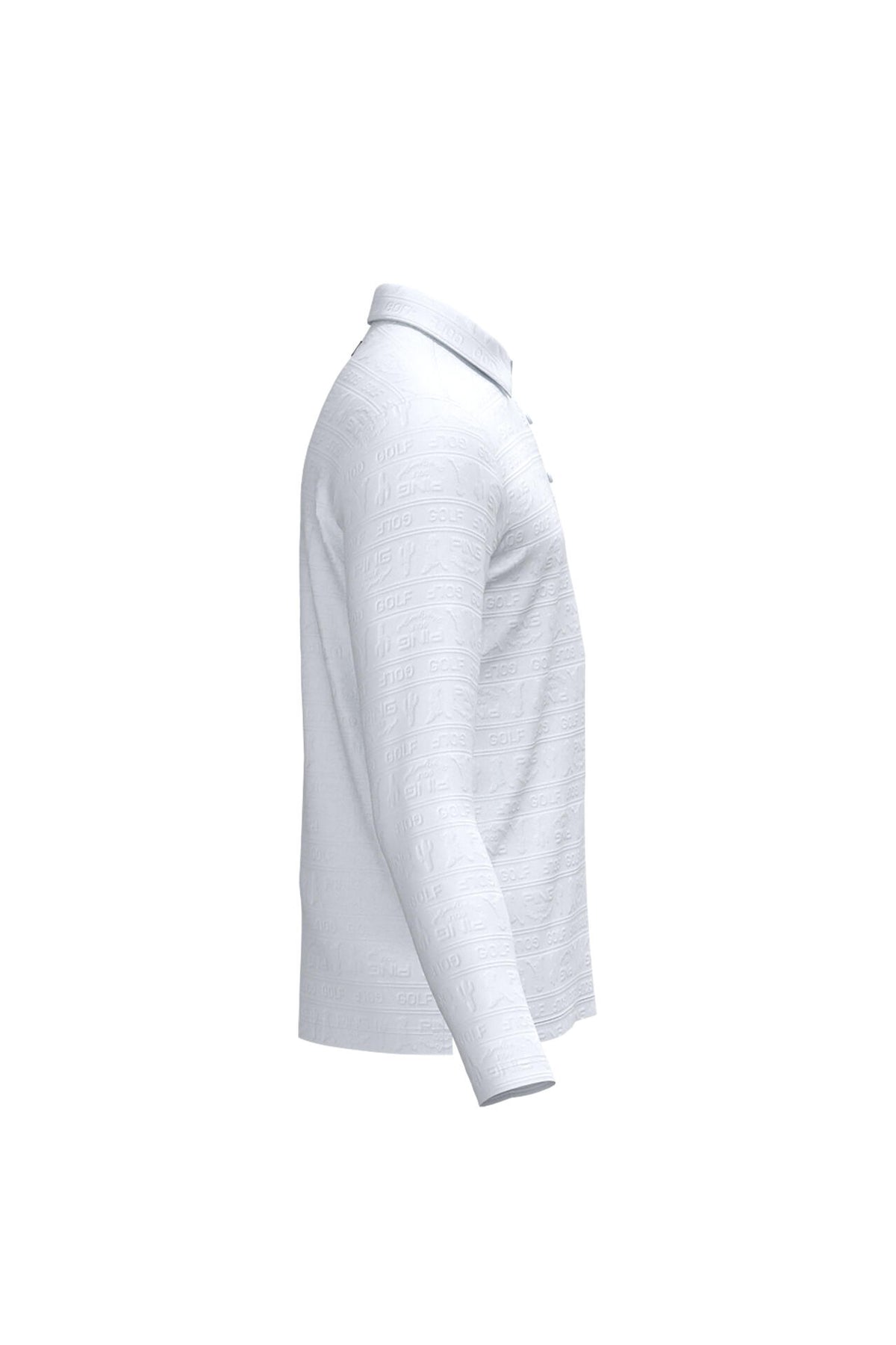 【PING APPAREL】Mr.PING凸凹ボーダージャガード長袖ポロシャツ ＜NATIVE＞ (MENS)