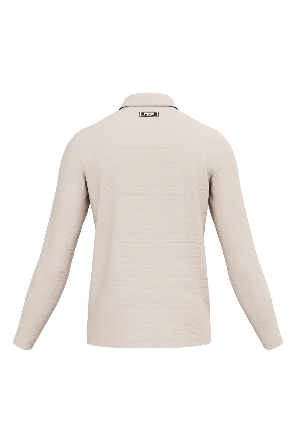 【PING APPAREL】Mr.PING凸凹ボーダージャガード長袖ポロシャツ ＜NATIVE＞ (MENS)