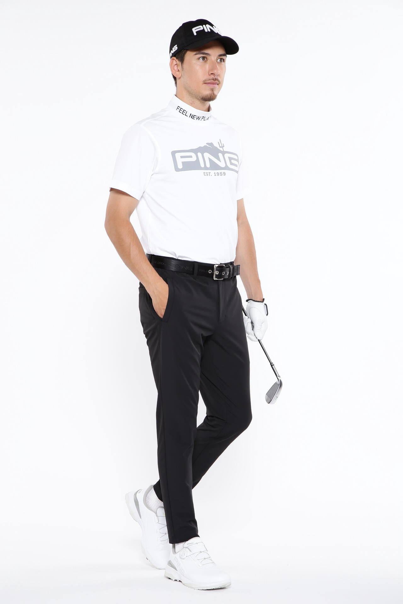 【PING APPAREL】ストレッチカノコ半袖ハイネックカットソー ＜EARLY AUTUMN＞ (MENS)