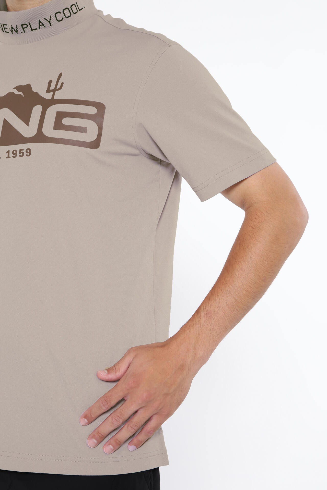 【PING APPAREL】ストレッチカノコ半袖ハイネックカットソー ＜EARLY AUTUMN＞ (MENS)