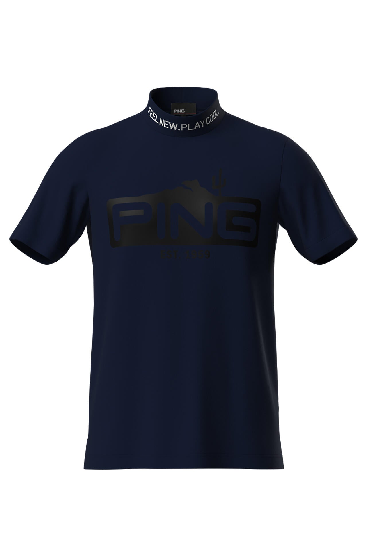 【PING APPAREL】ストレッチカノコ半袖ハイネックカットソー ＜EARLY AUTUMN＞ (MENS)