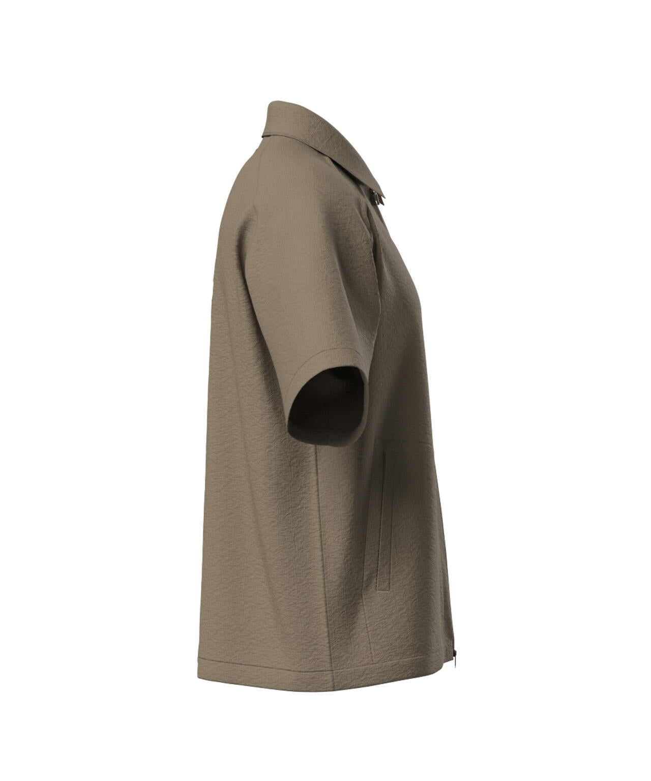 【PING APPAREL】全方向ストレッチサッカー半袖フルジップシャツ ＜NATIVE＞ (MENS)