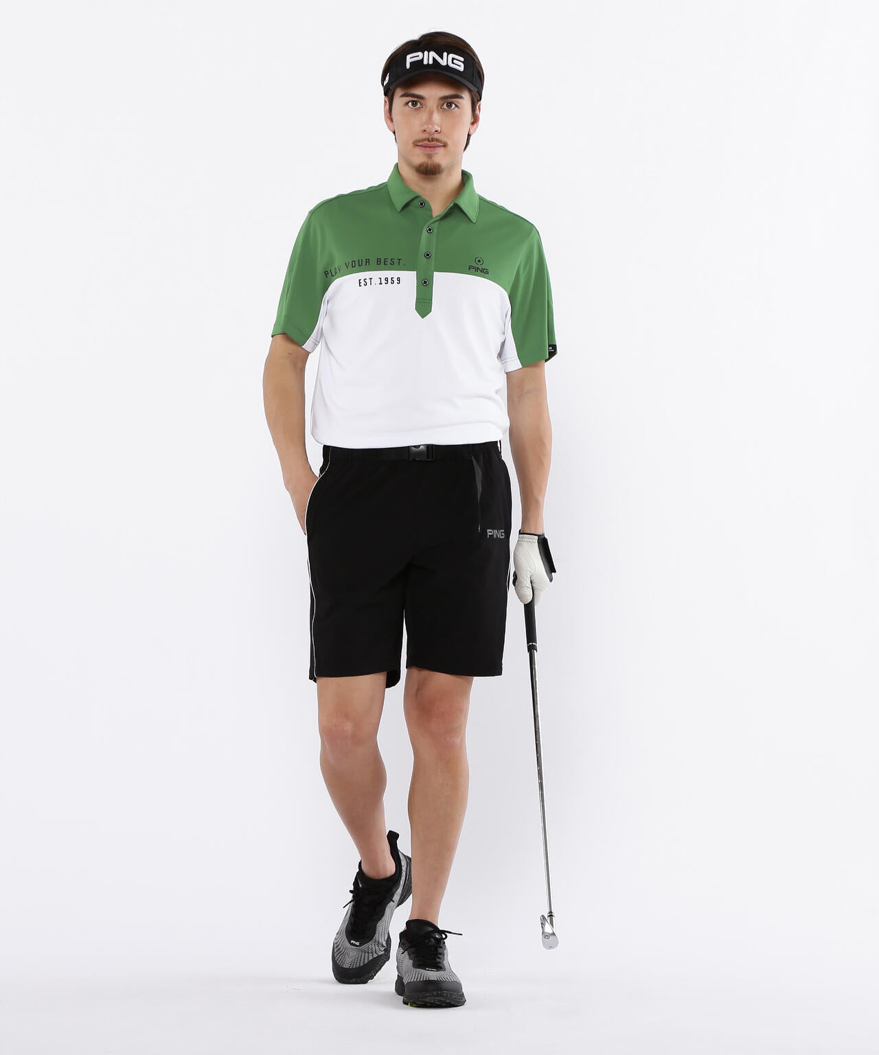 【PING APPAREL】高通気ジャージ半袖ポロシャツ＜PERFORMANCE＞ (MENS)