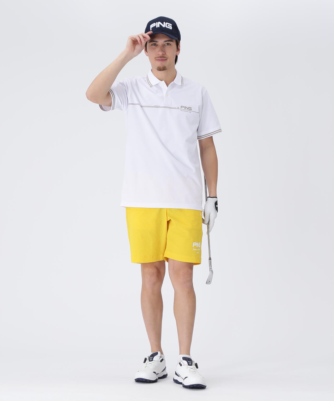 【PING APPAREL】サライテック二重織半袖ポロシャツ ＜NATIVE＞ (MENS)