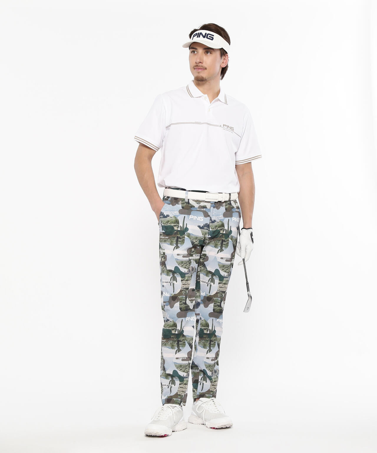 【PING APPAREL】サライテック二重織半袖ポロシャツ ＜NATIVE＞ (MENS)