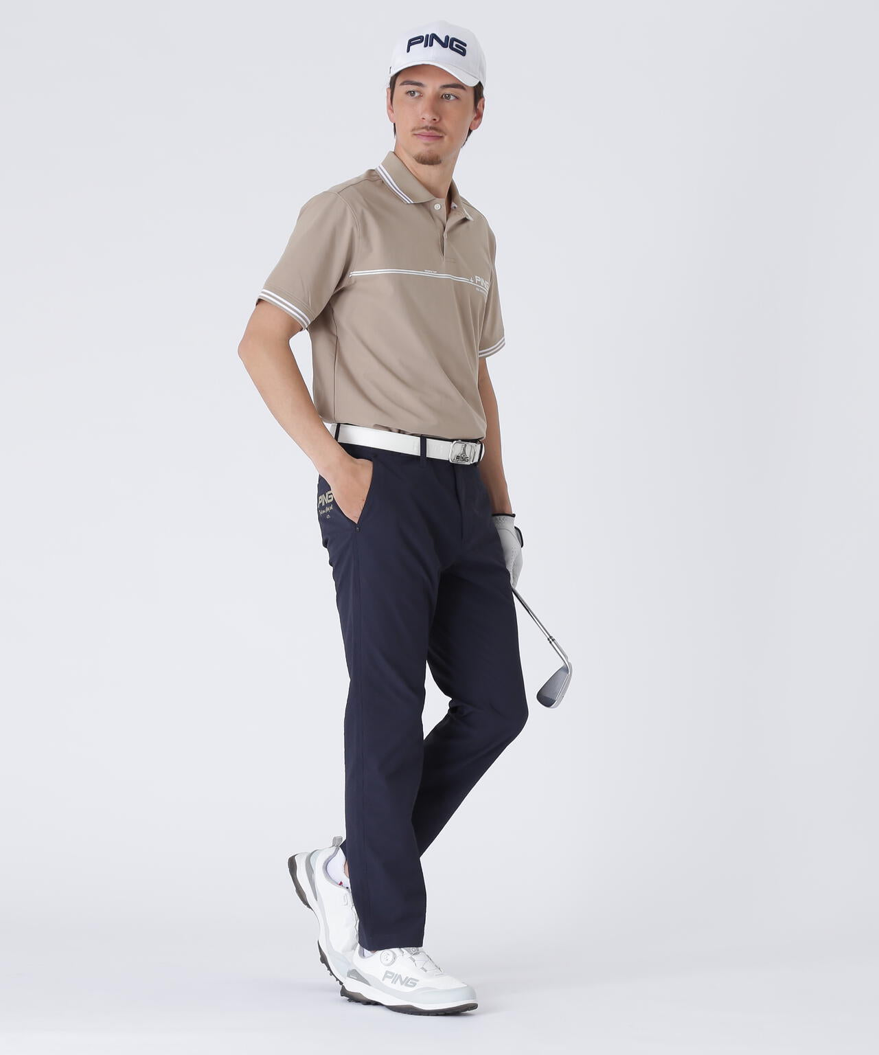 【PING APPAREL】サライテック二重織半袖ポロシャツ ＜NATIVE＞ (MENS)