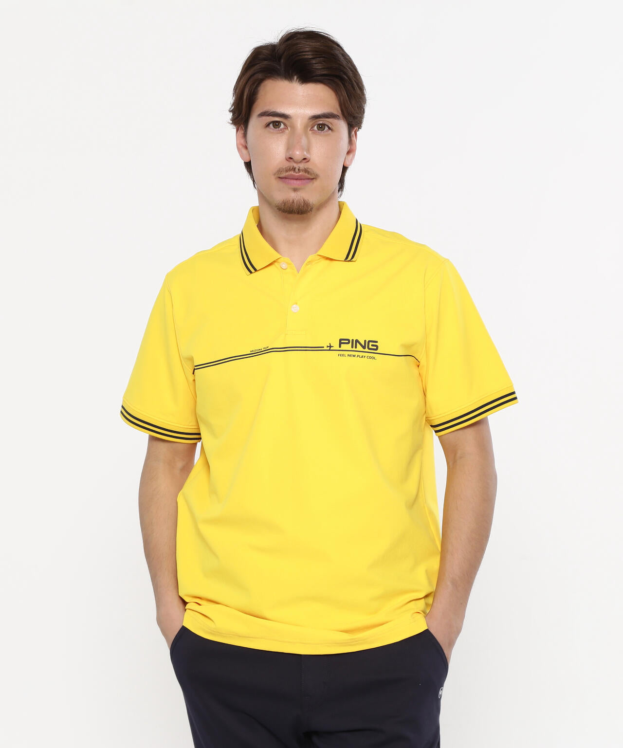 【PING APPAREL】サライテック二重織半袖ポロシャツ ＜NATIVE＞ (MENS)