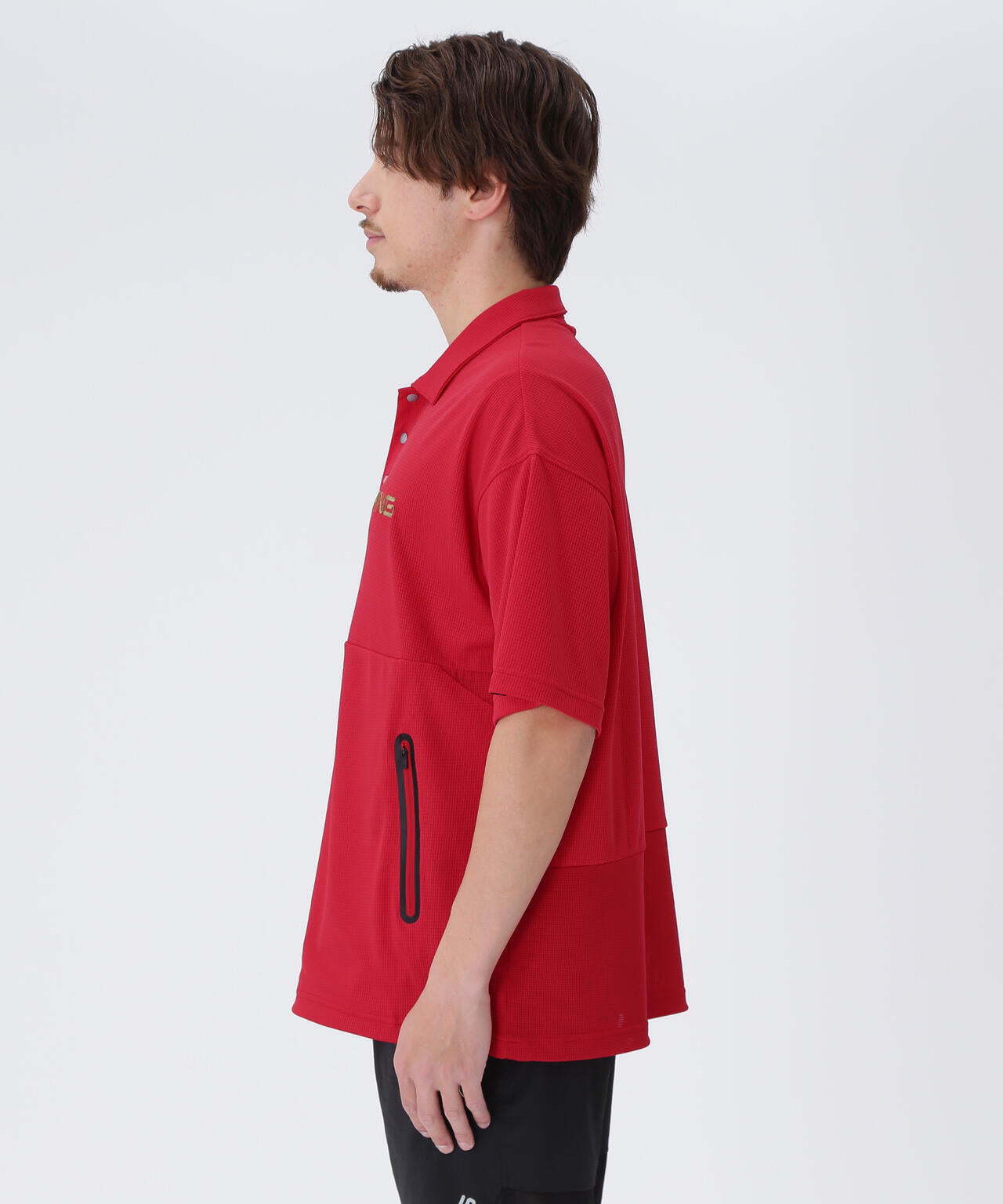 PING APPAREL】涼風-SUZUKAZE メッシュ調ジャージ半袖ポロシャツ