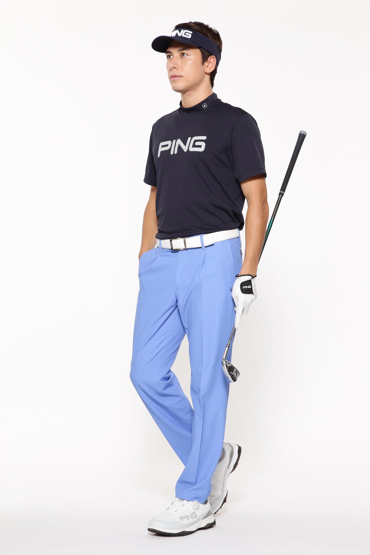 【PING APPAREL】ダブルメッシ半袖ハイネックカットソー ＜EARLY SPRING＞ (MENS)