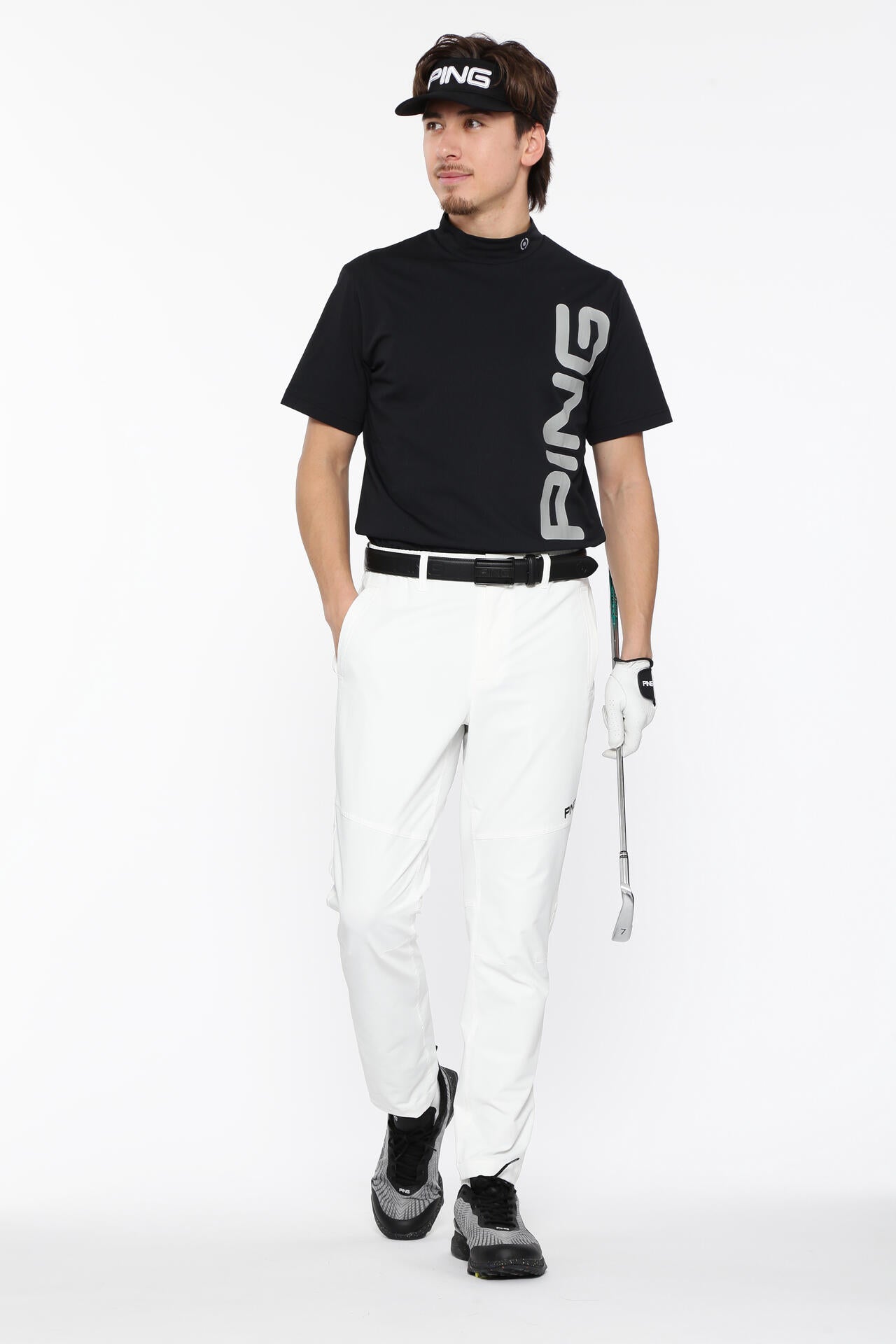【PING APPAREL】エコブルー半袖ハイネックシャツ ＜PERFORMANCE＞ (MENS)
