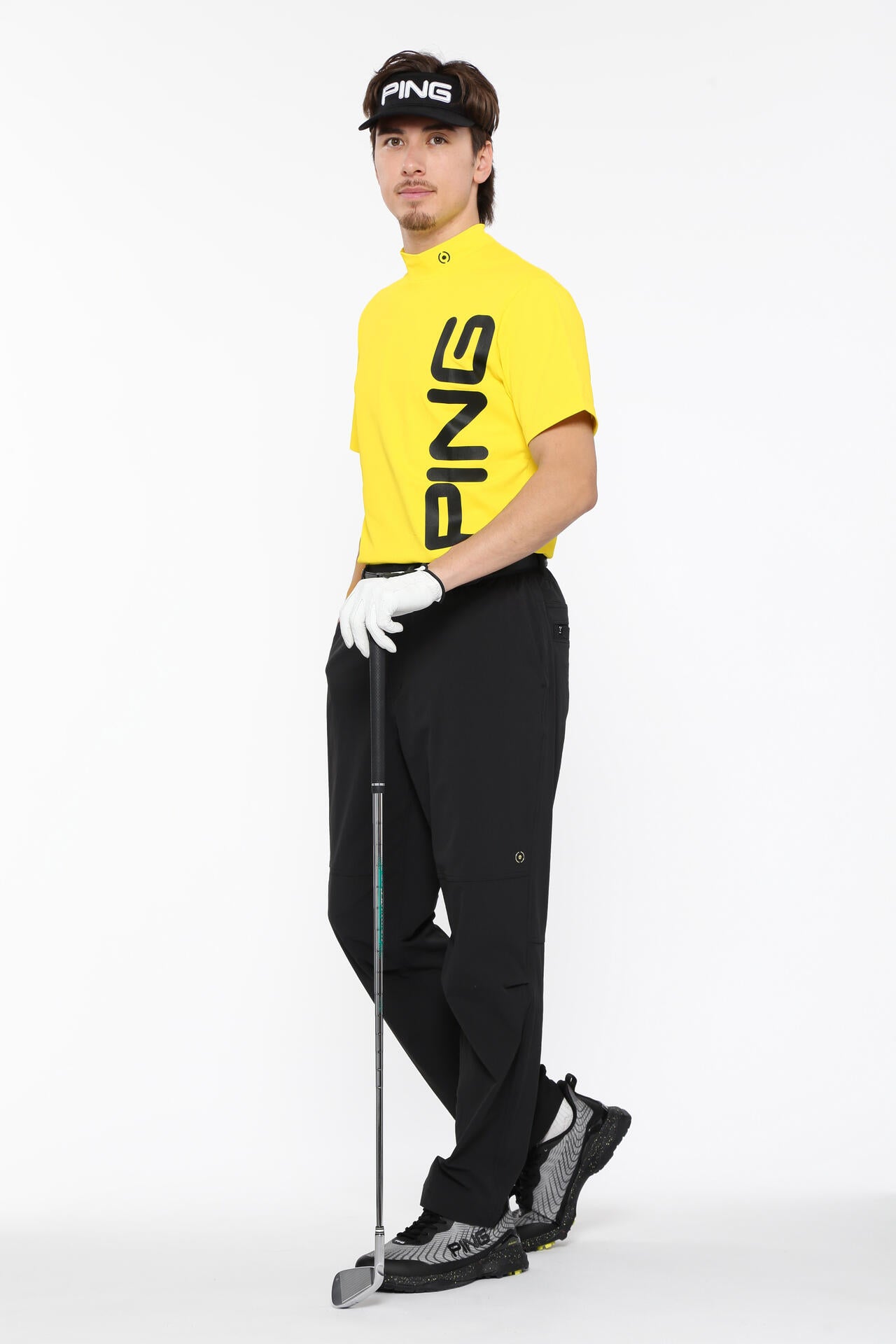 【PING APPAREL】エコブルー半袖ハイネックシャツ ＜PERFORMANCE＞ (MENS)
