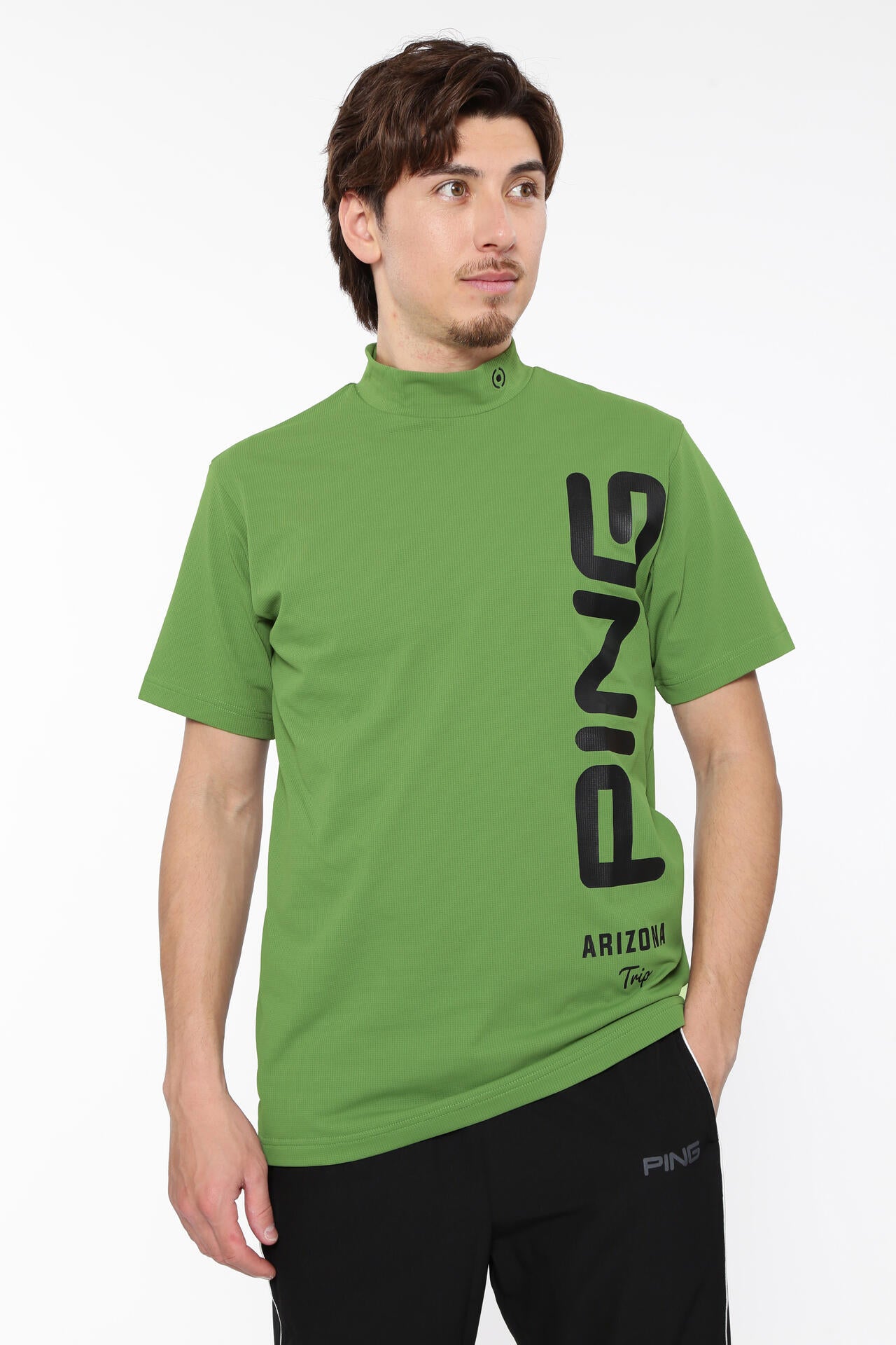 【PING APPAREL】エコブルー半袖ハイネックシャツ ＜PERFORMANCE＞ (MENS)