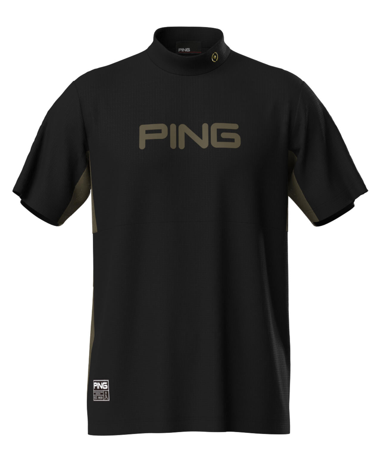 PING APPAREL】涼風-SUZUKAZE メッシュ調ジャージ半袖ハイネックシャツ