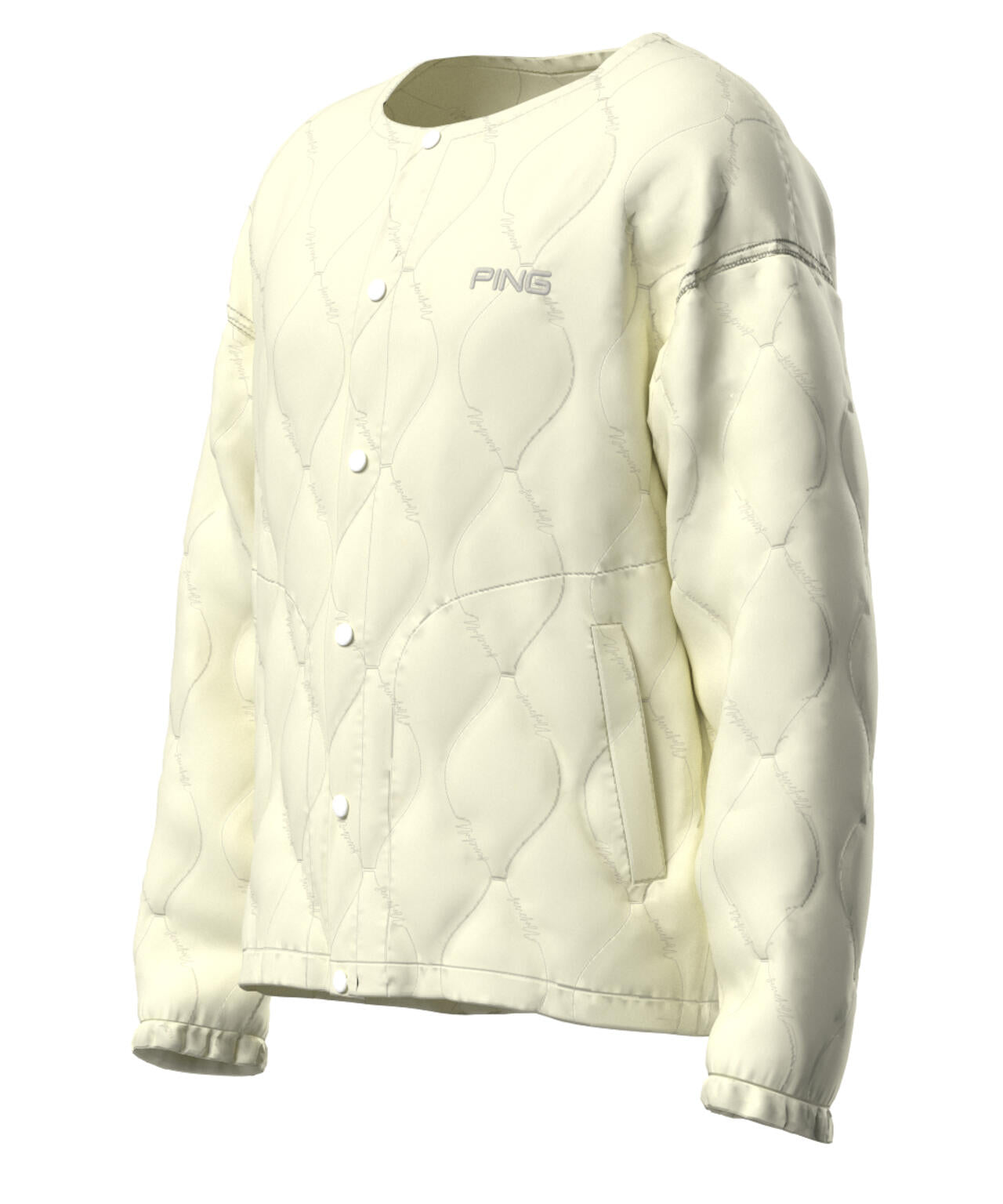 【PING APPAREL】ストレッチタフタキルティングノーカラーブルゾン ＜NATIVE＞ (MENS)