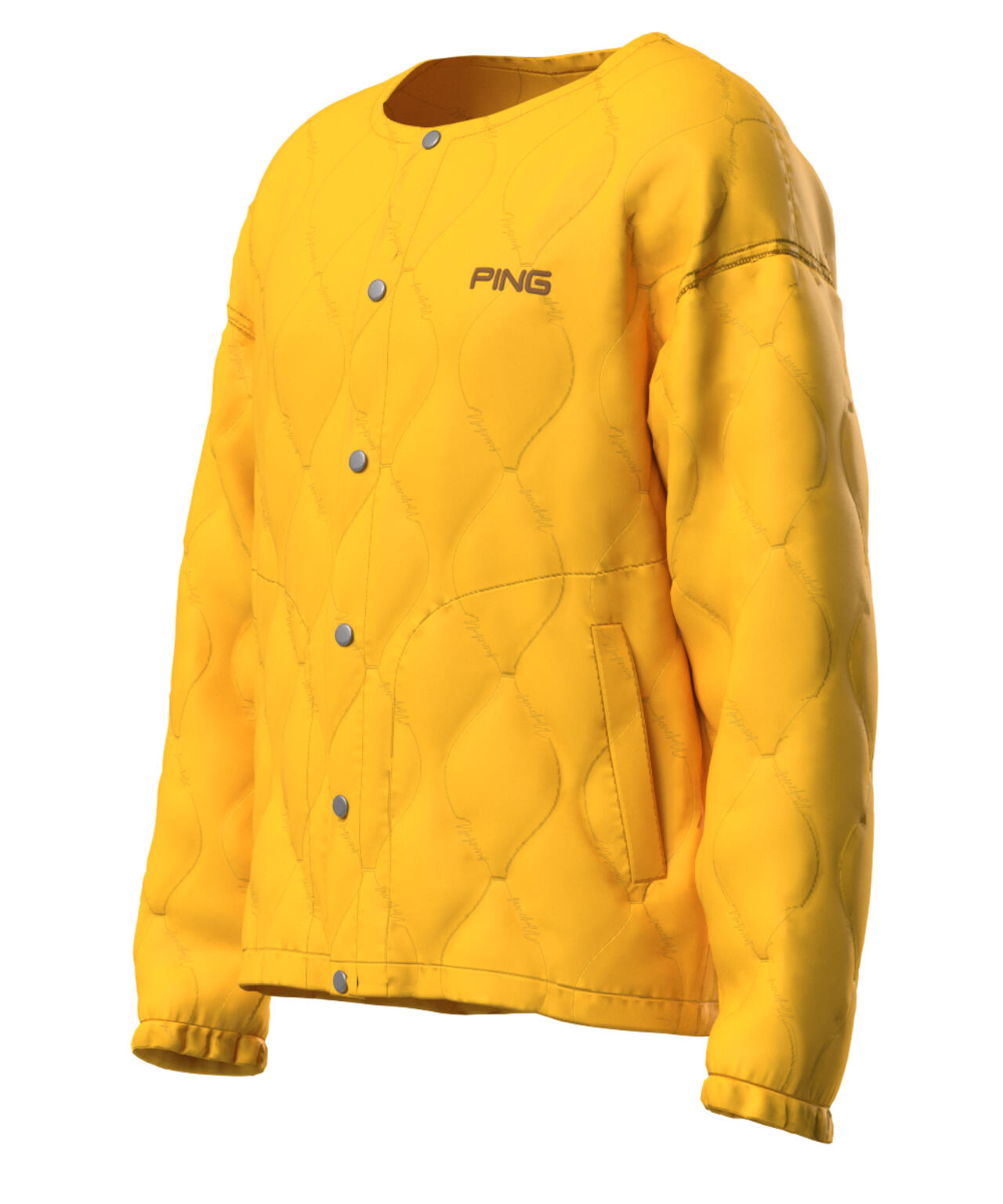 【PING APPAREL】ストレッチタフタキルティングノーカラーブルゾン ＜NATIVE＞ (MENS)