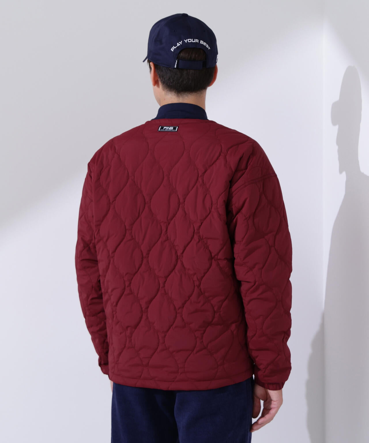 【PING APPAREL】ストレッチタフタキルティングノーカラーブルゾン ＜NATIVE＞ (MENS)