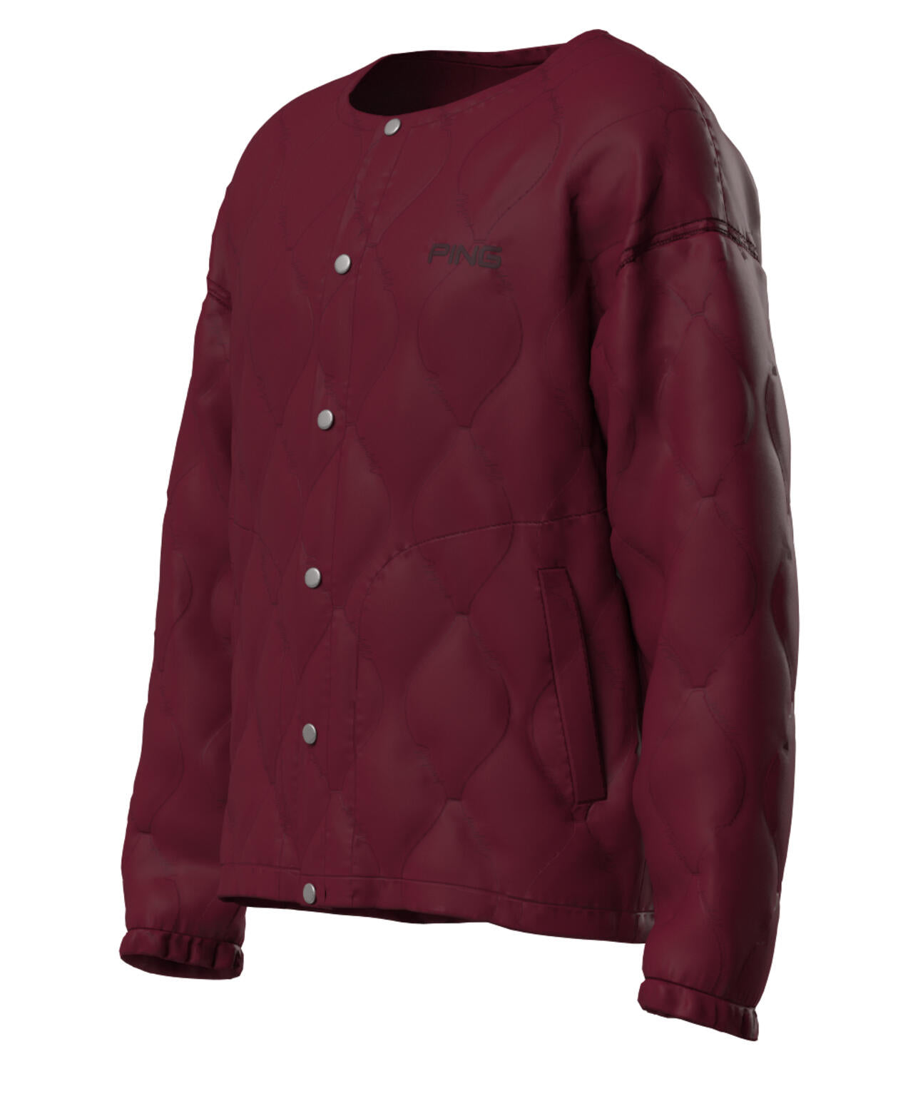 【PING APPAREL】ストレッチタフタキルティングノーカラーブルゾン ＜NATIVE＞ (MENS)