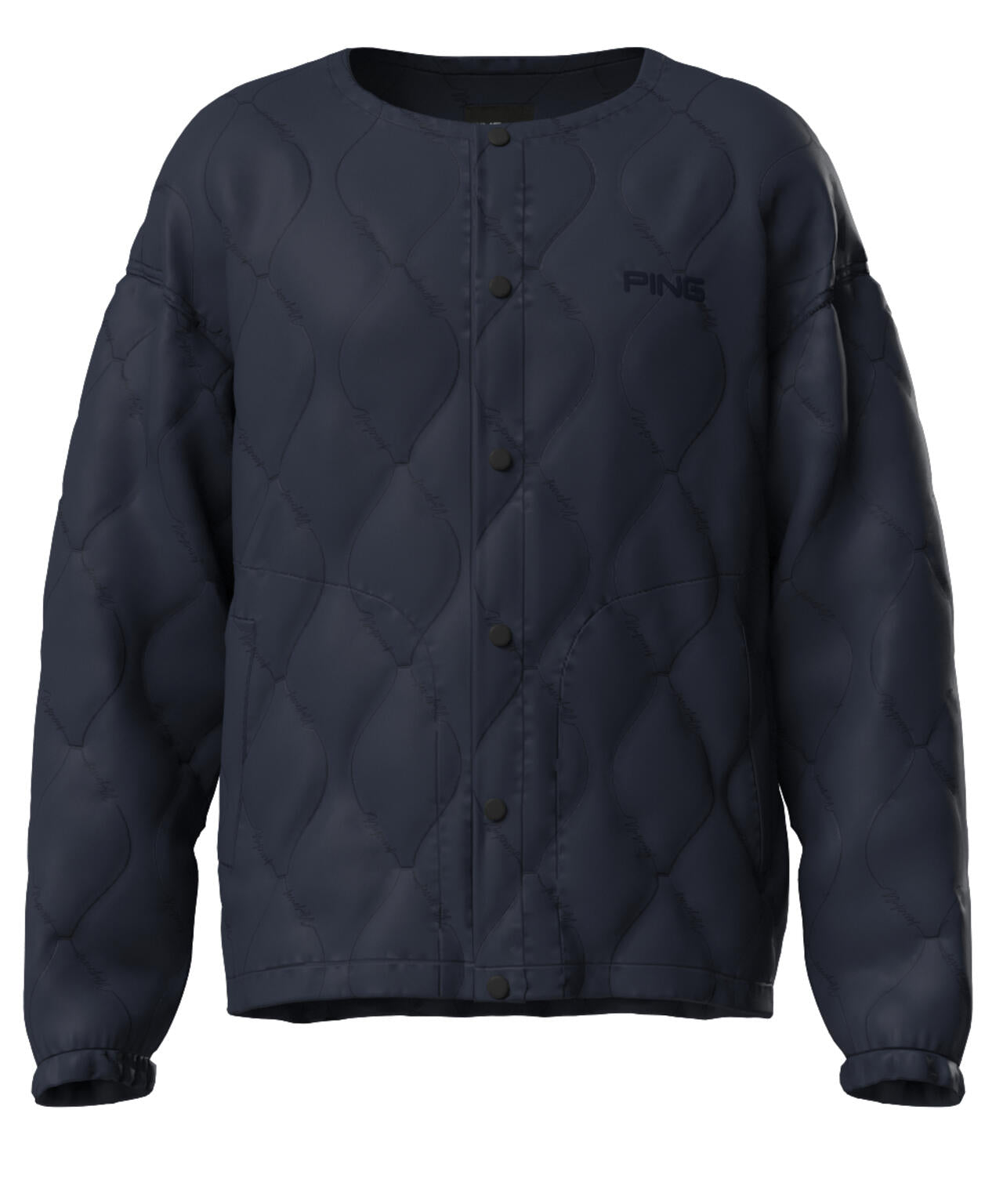 【PING APPAREL】ストレッチタフタキルティングノーカラーブルゾン ＜NATIVE＞ (MENS)