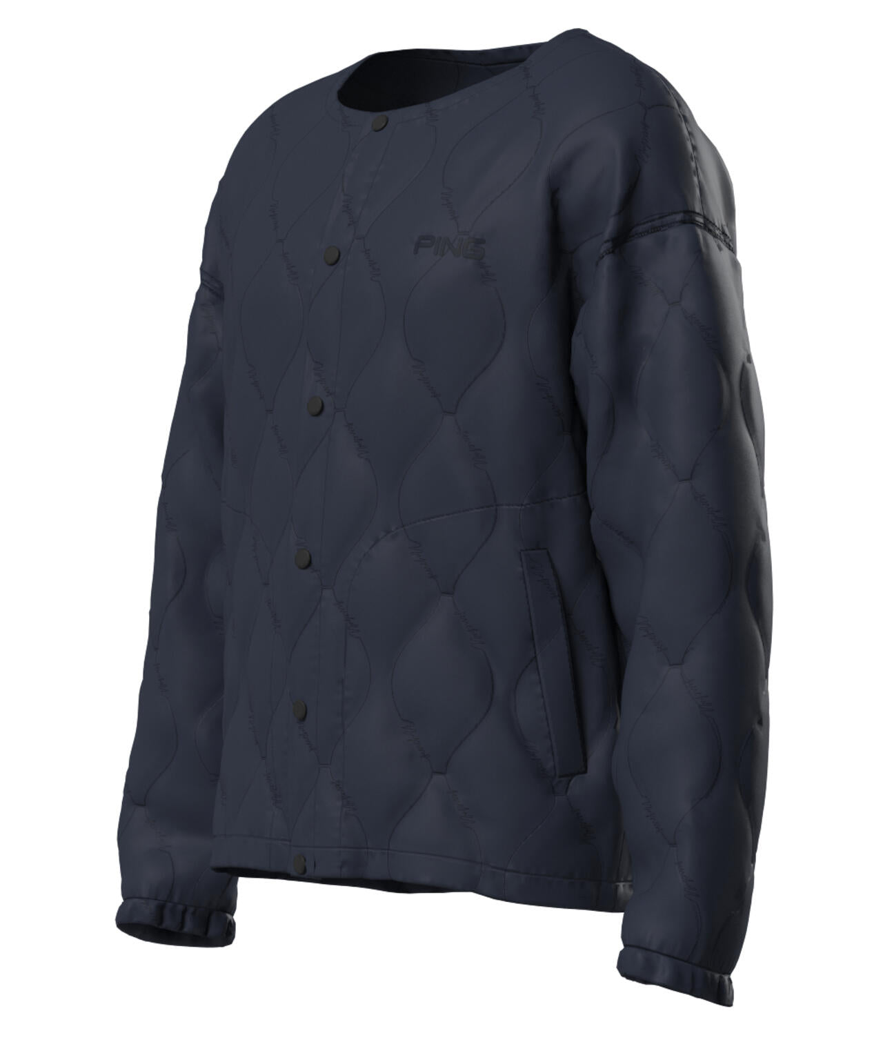 【PING APPAREL】ストレッチタフタキルティングノーカラーブルゾン ＜NATIVE＞ (MENS)