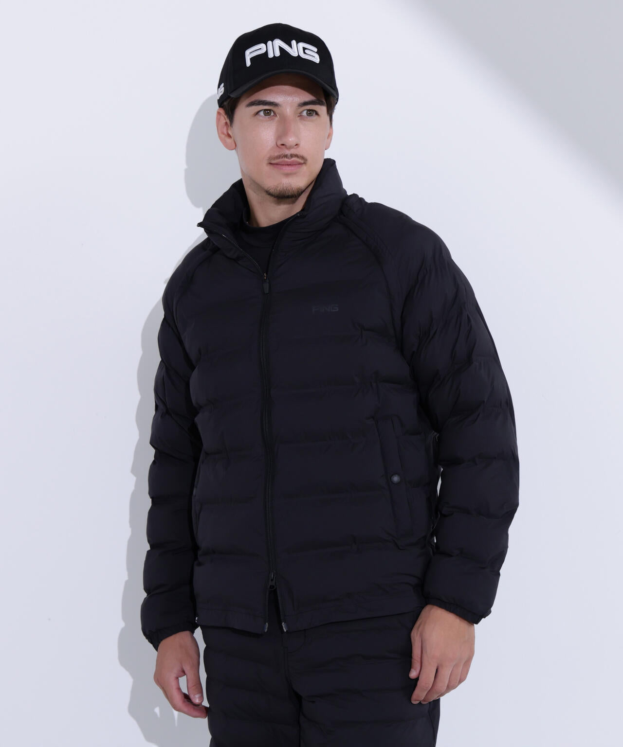 【PING APPAREL】全方向ストレッチ接結ボーダー2WAY中綿ブルゾン ＜PERFORMANCE＞ (MENS)